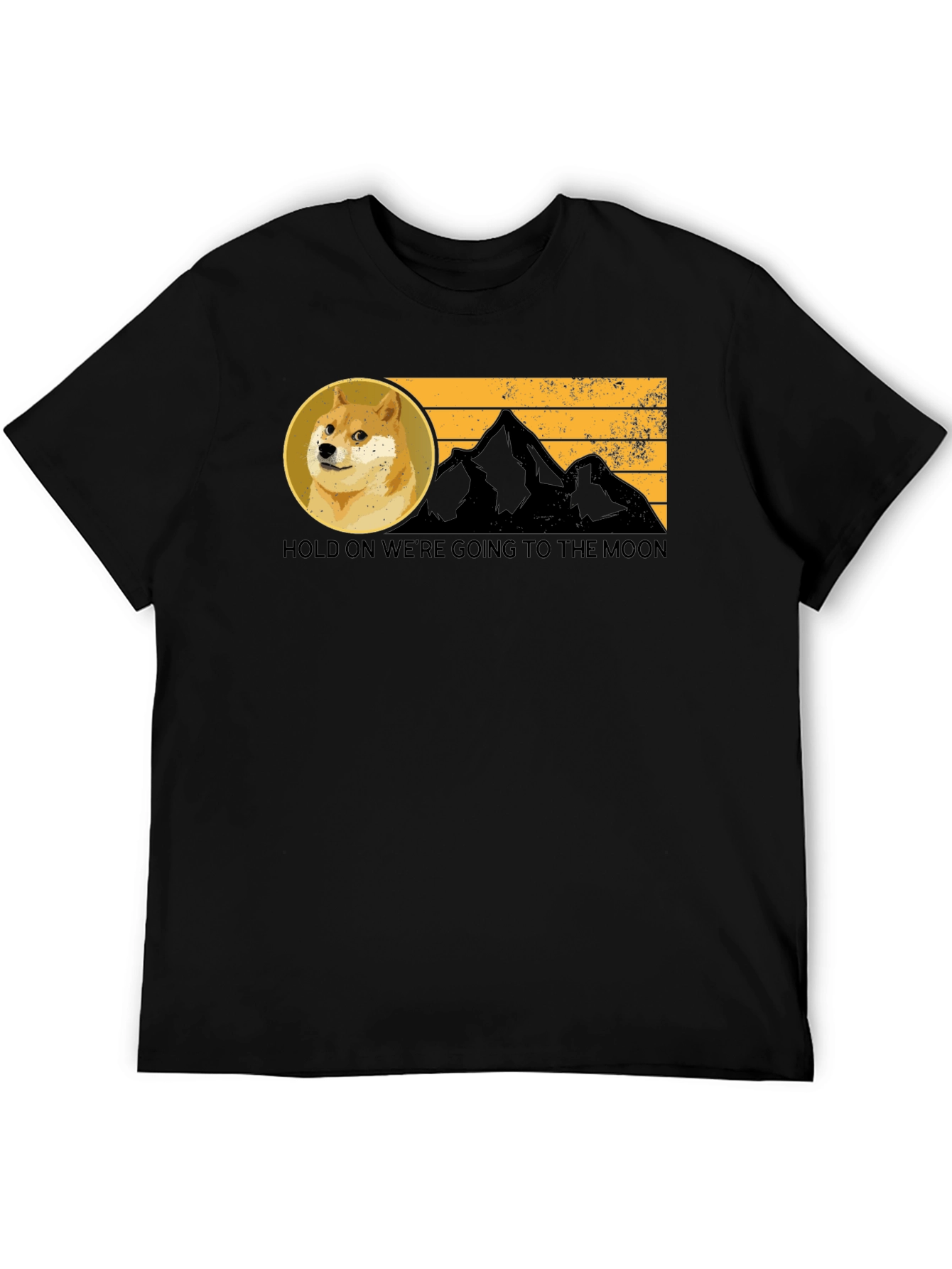 Doge to the Moon Black T-Shirt
