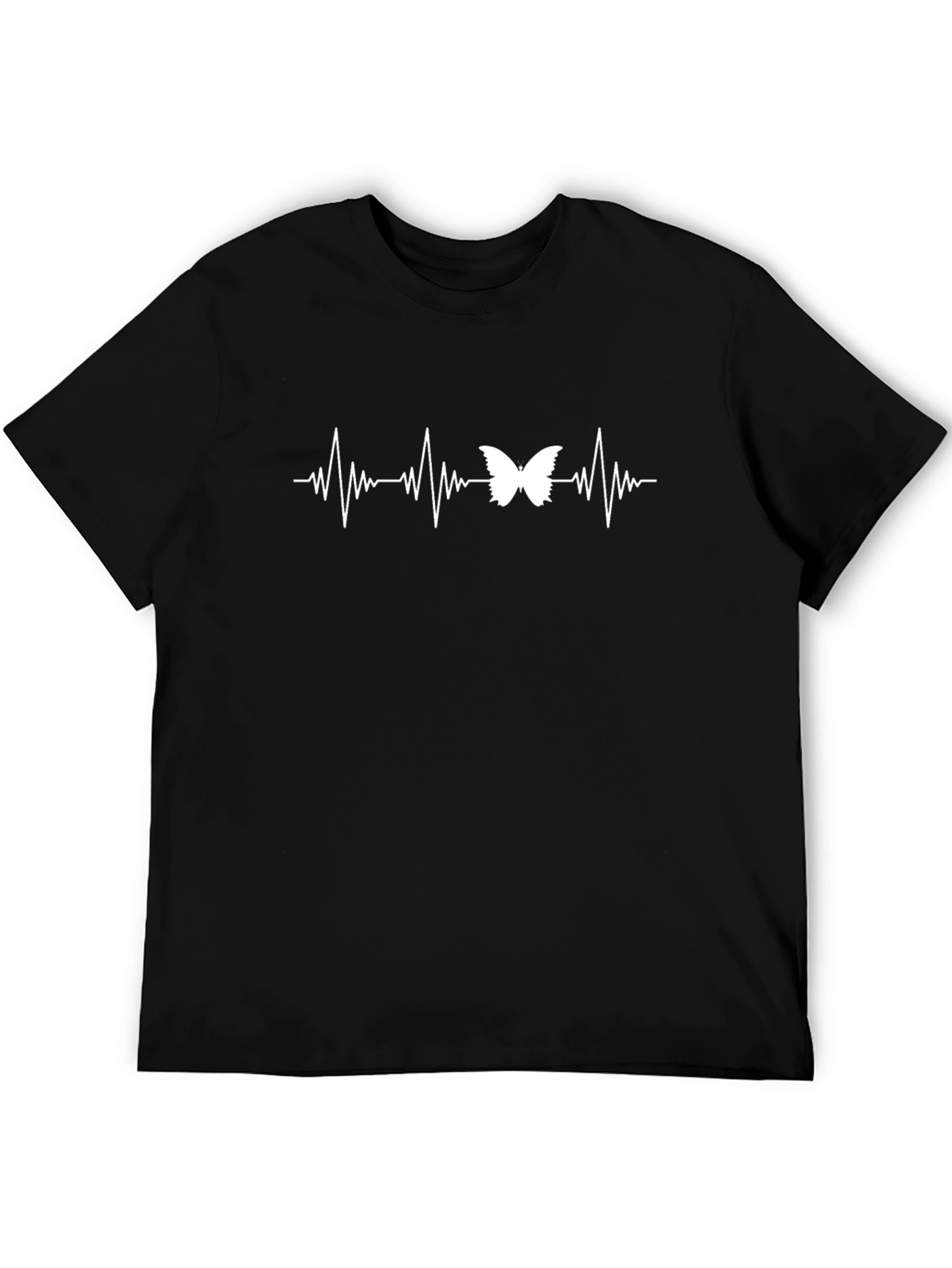 Butterfly Heartbeat T-Shirt - Black