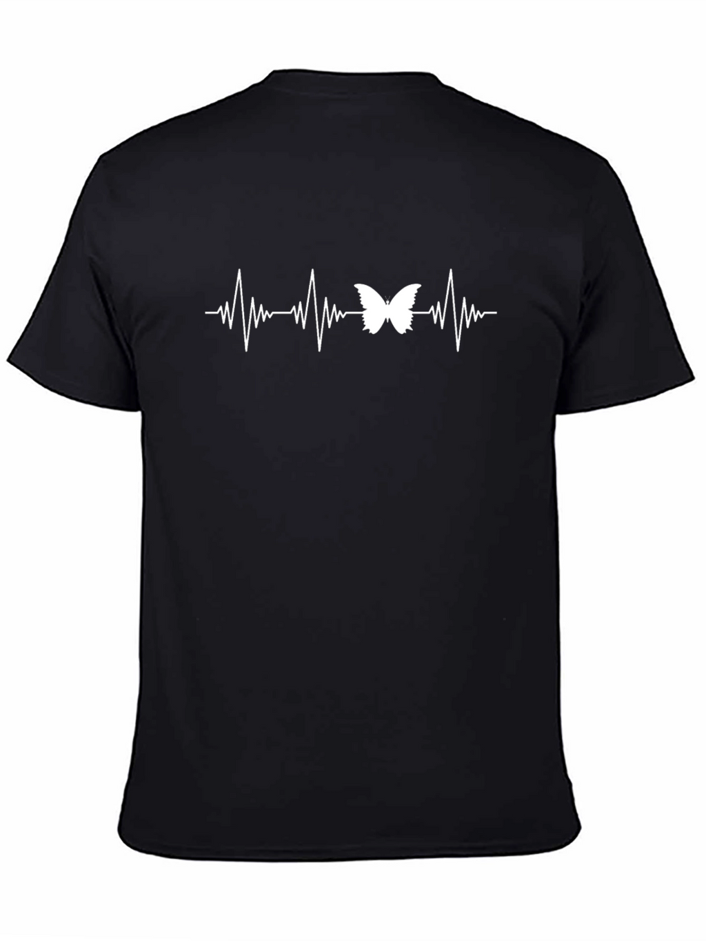 Butterfly Heartbeat T-Shirt - Black