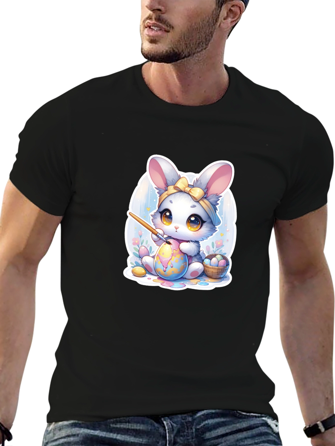 Easter Bunny Painting Eggs T-Shirt