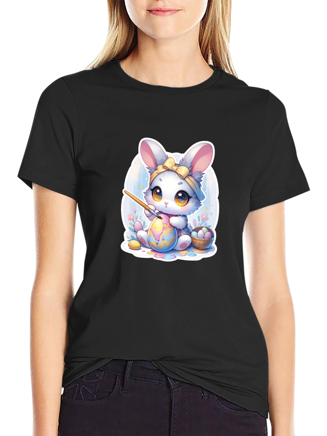 Easter Bunny Painting Eggs T-Shirt