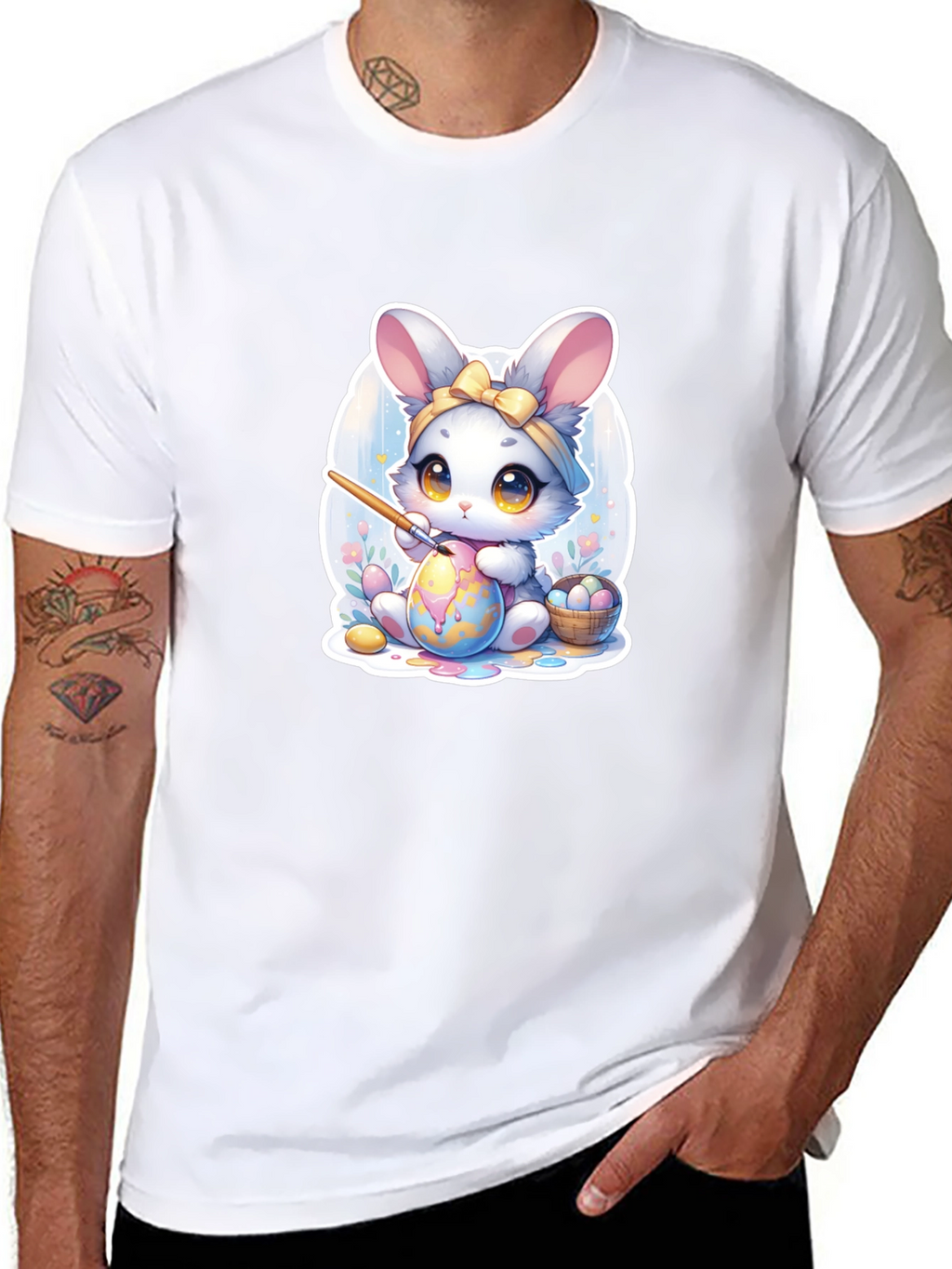 Easter Bunny Painting Eggs T-Shirt