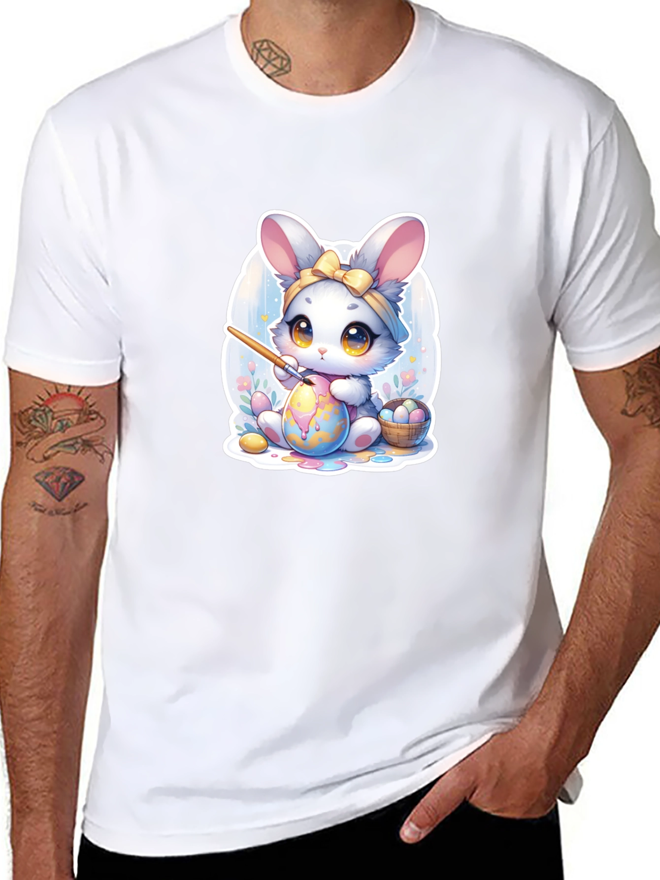Easter Bunny Painting Eggs T-Shirt