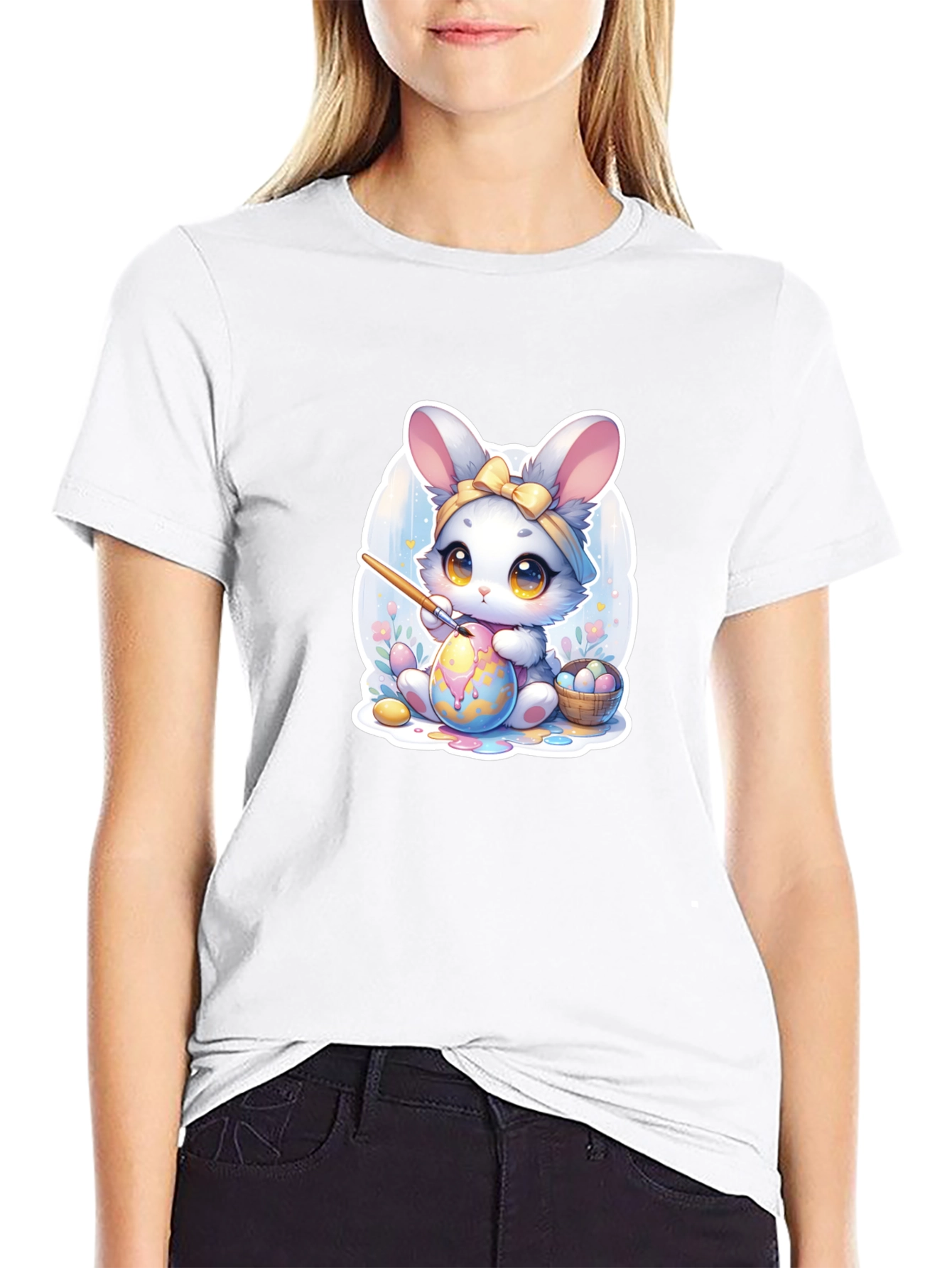 Easter Bunny Painting Eggs T-Shirt