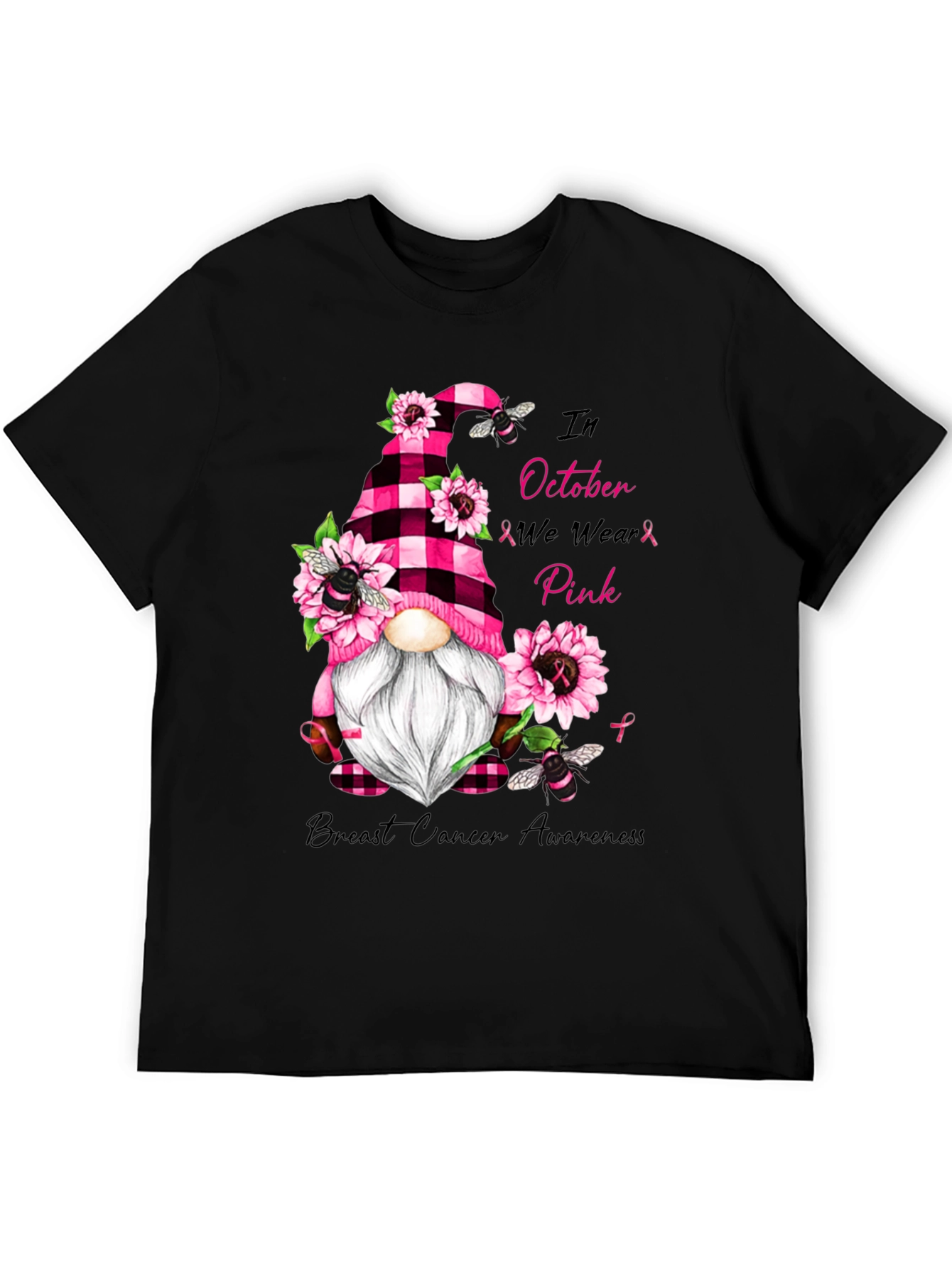 Breast Cancer Awareness Gnome T-Shirt