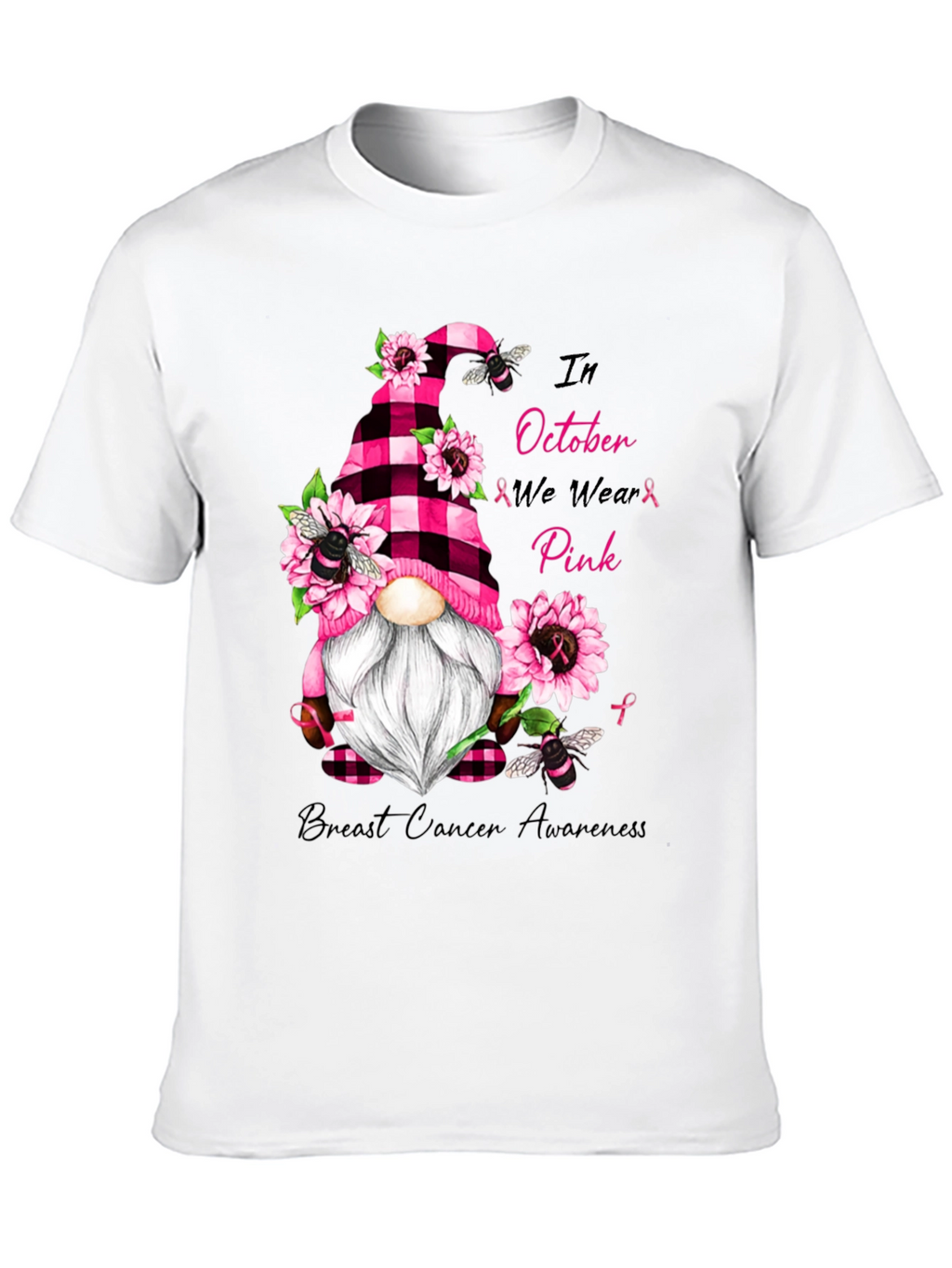 Breast Cancer Awareness Gnome T-Shirt