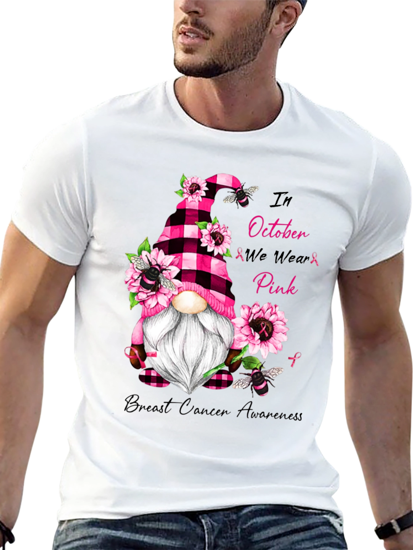 Breast Cancer Awareness Gnome T-Shirt