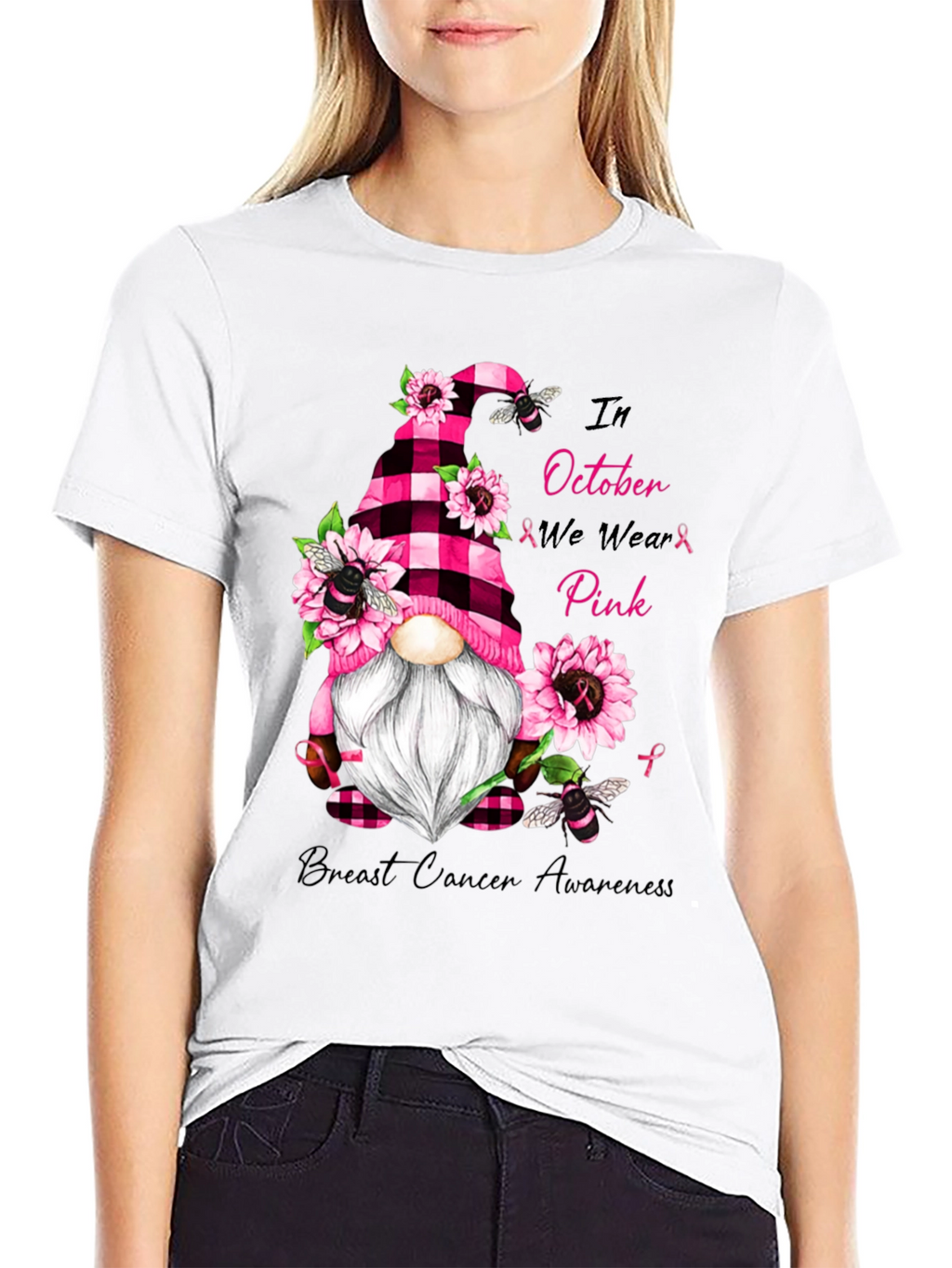 Breast Cancer Awareness Gnome T-Shirt