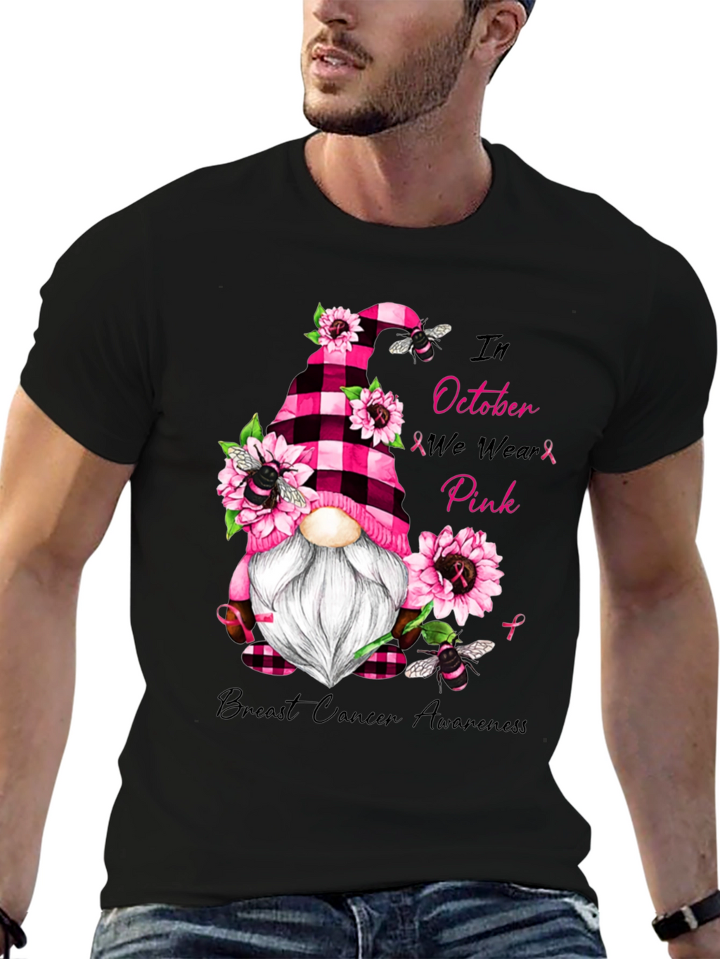 Breast Cancer Awareness Gnome T-Shirt