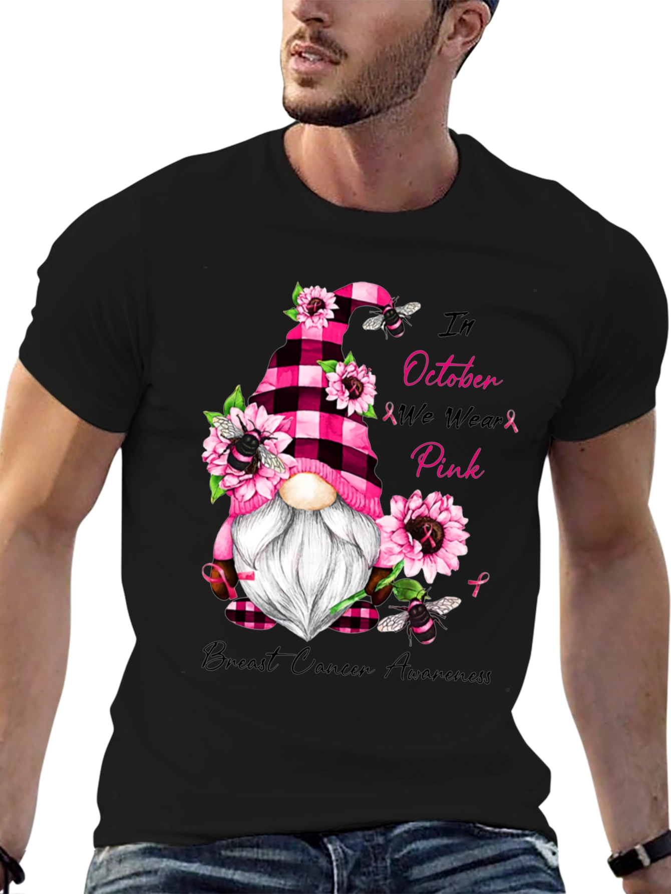 Breast Cancer Awareness Gnome T-Shirt