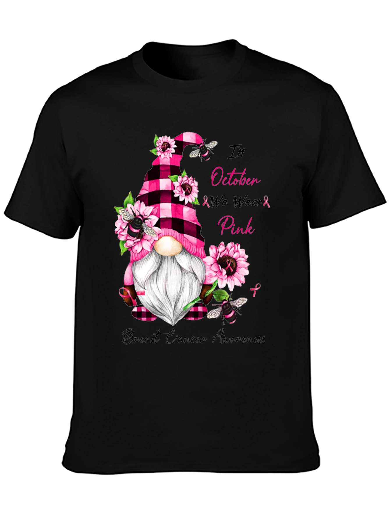 Breast Cancer Awareness Gnome T-Shirt