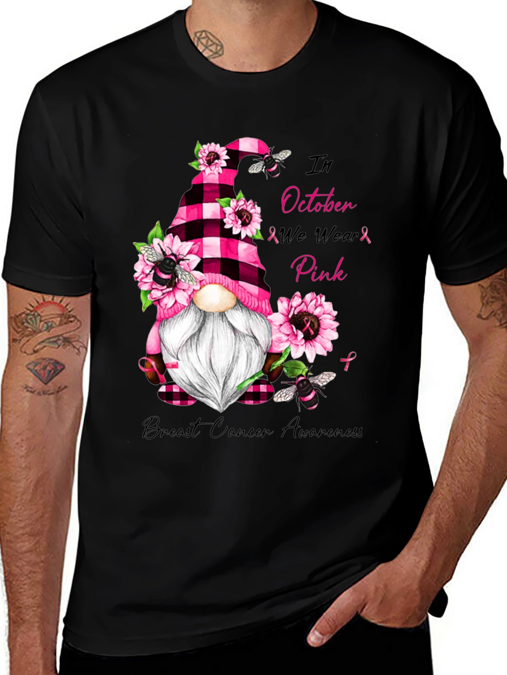 Breast Cancer Awareness Gnome T-Shirt