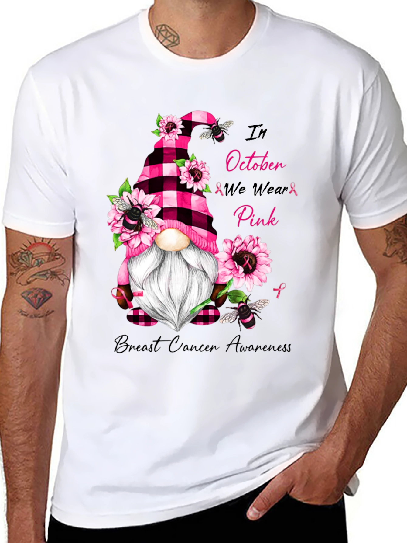 Breast Cancer Awareness Gnome T-Shirt