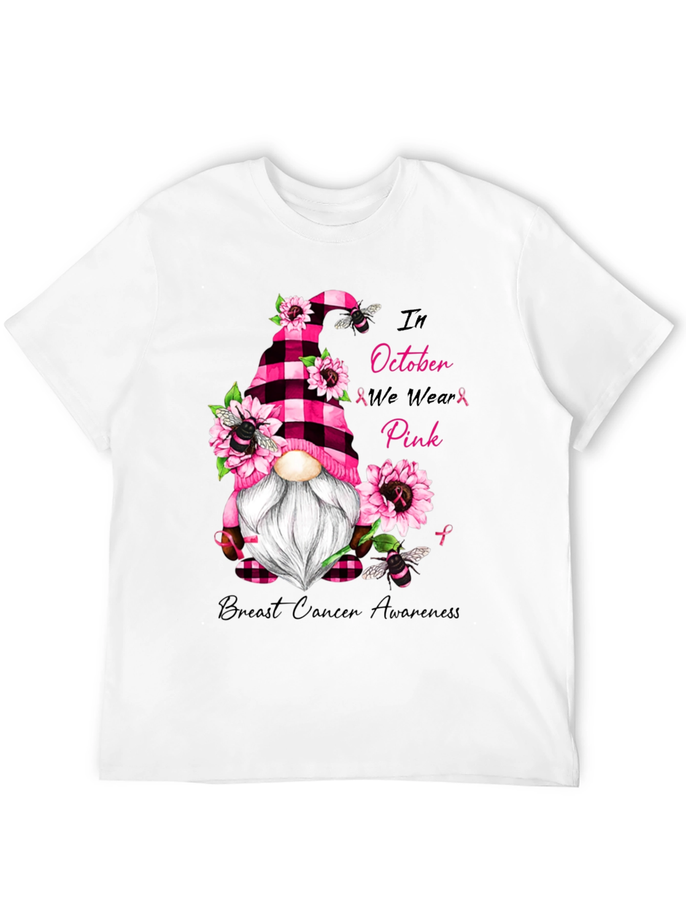 Breast Cancer Awareness Gnome T-Shirt