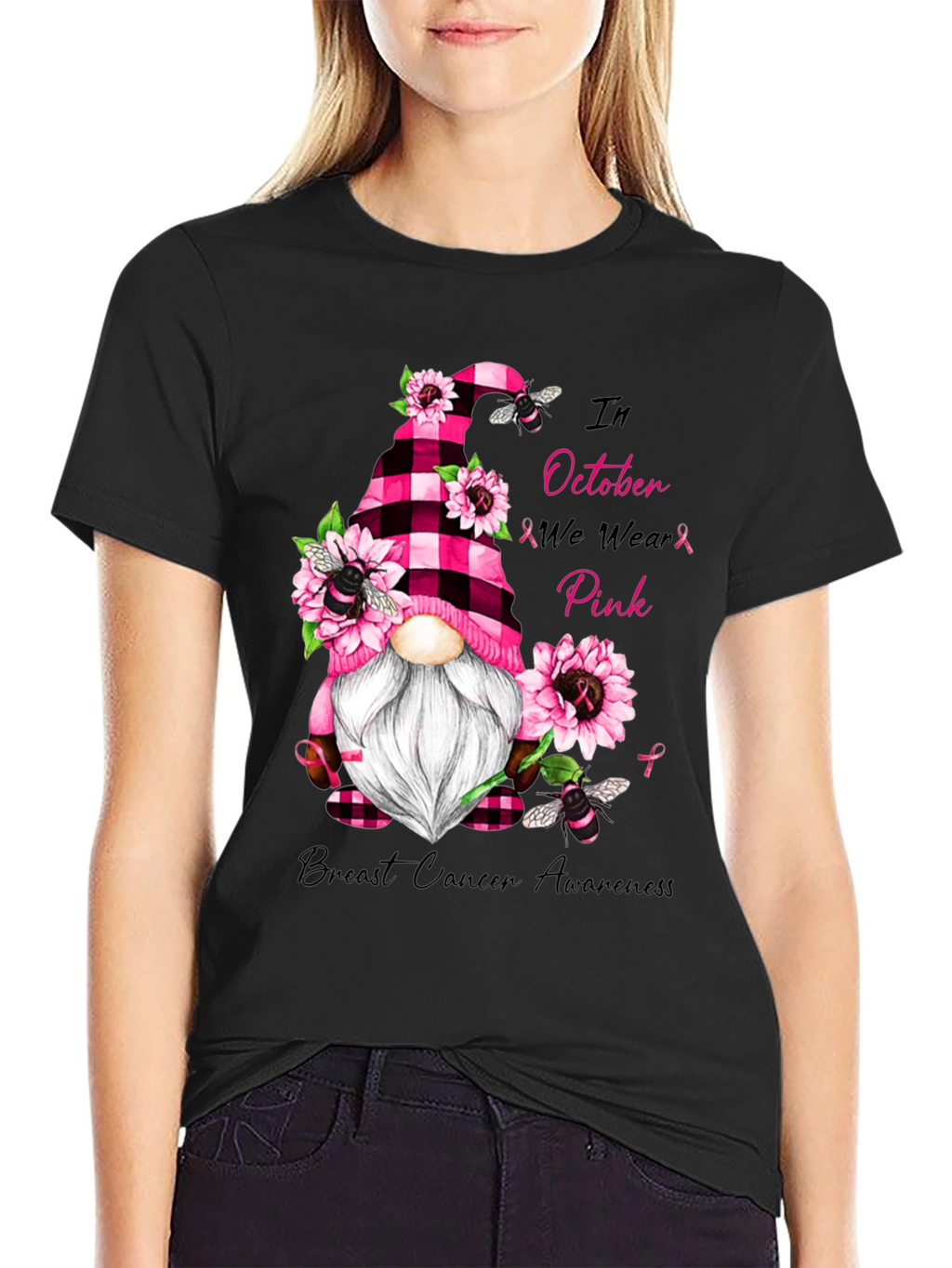 Breast Cancer Awareness Gnome T-Shirt
