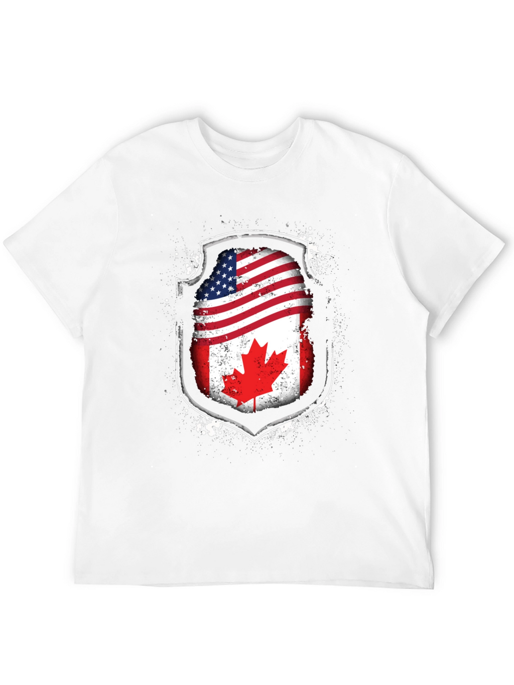 USA & Canada Flag Graphic T-Shirt - Patriotic Pride