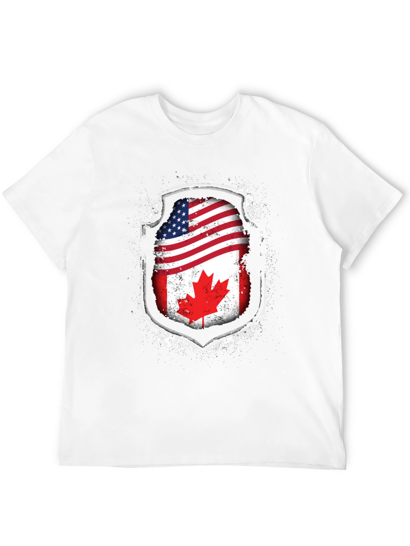 USA & Canada Flag Graphic T-Shirt - Patriotic Pride