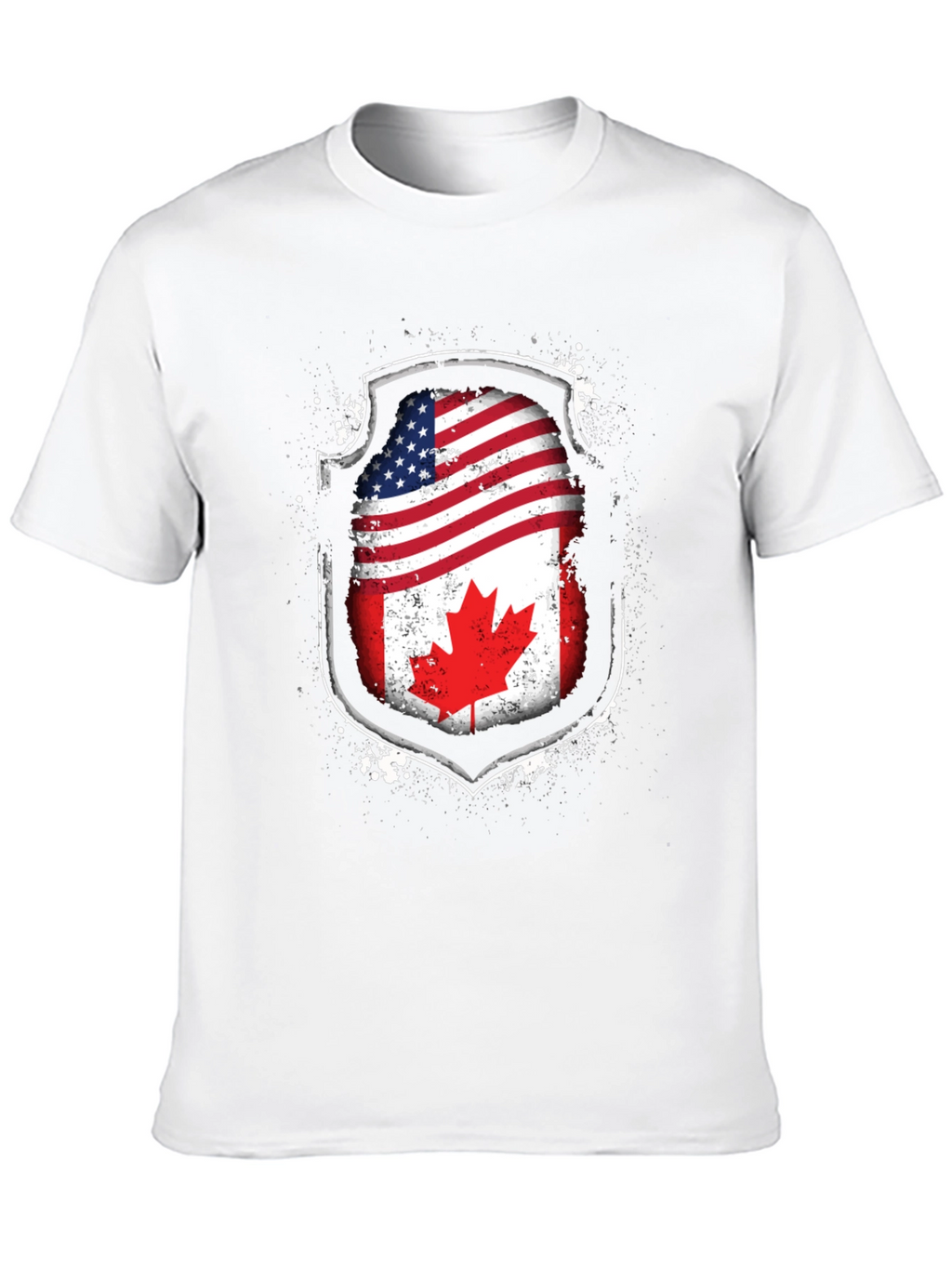 USA & Canada Flag Graphic T-Shirt - Patriotic Pride
