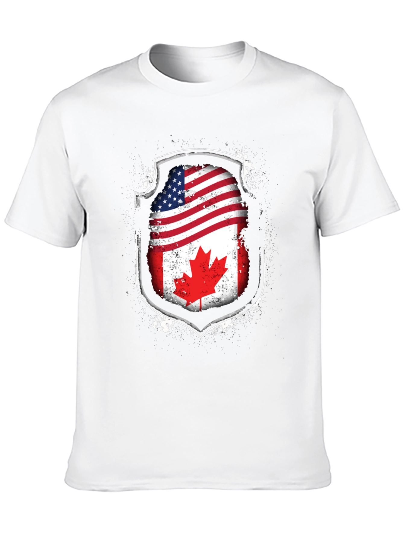 USA & Canada Flag Graphic T-Shirt - Patriotic Pride