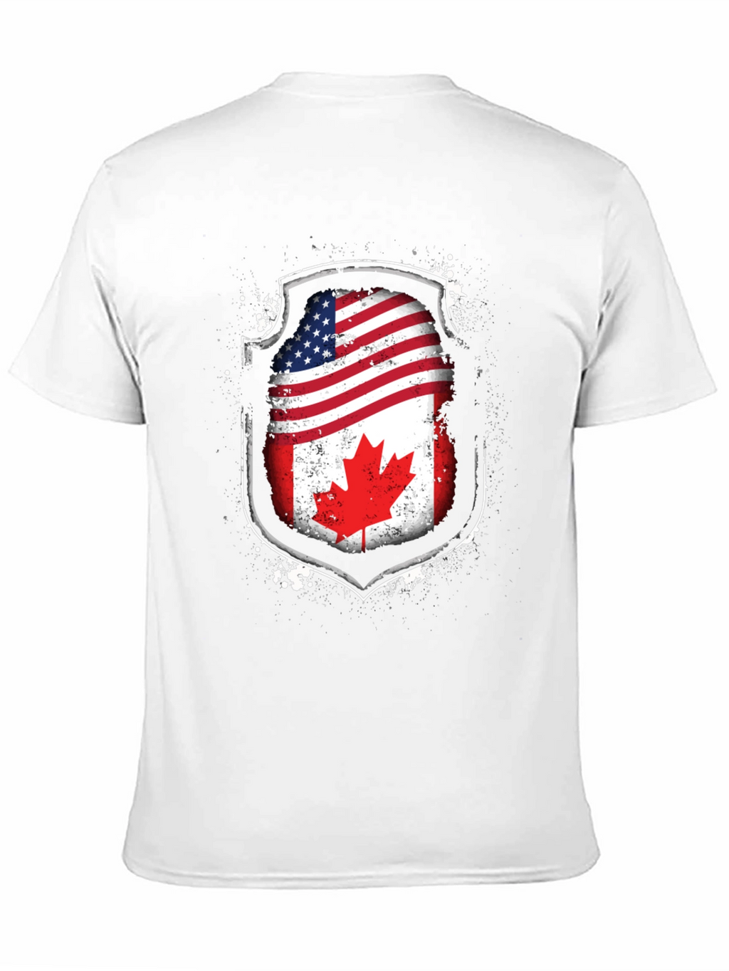 USA & Canada Flag Graphic T-Shirt - Patriotic Pride