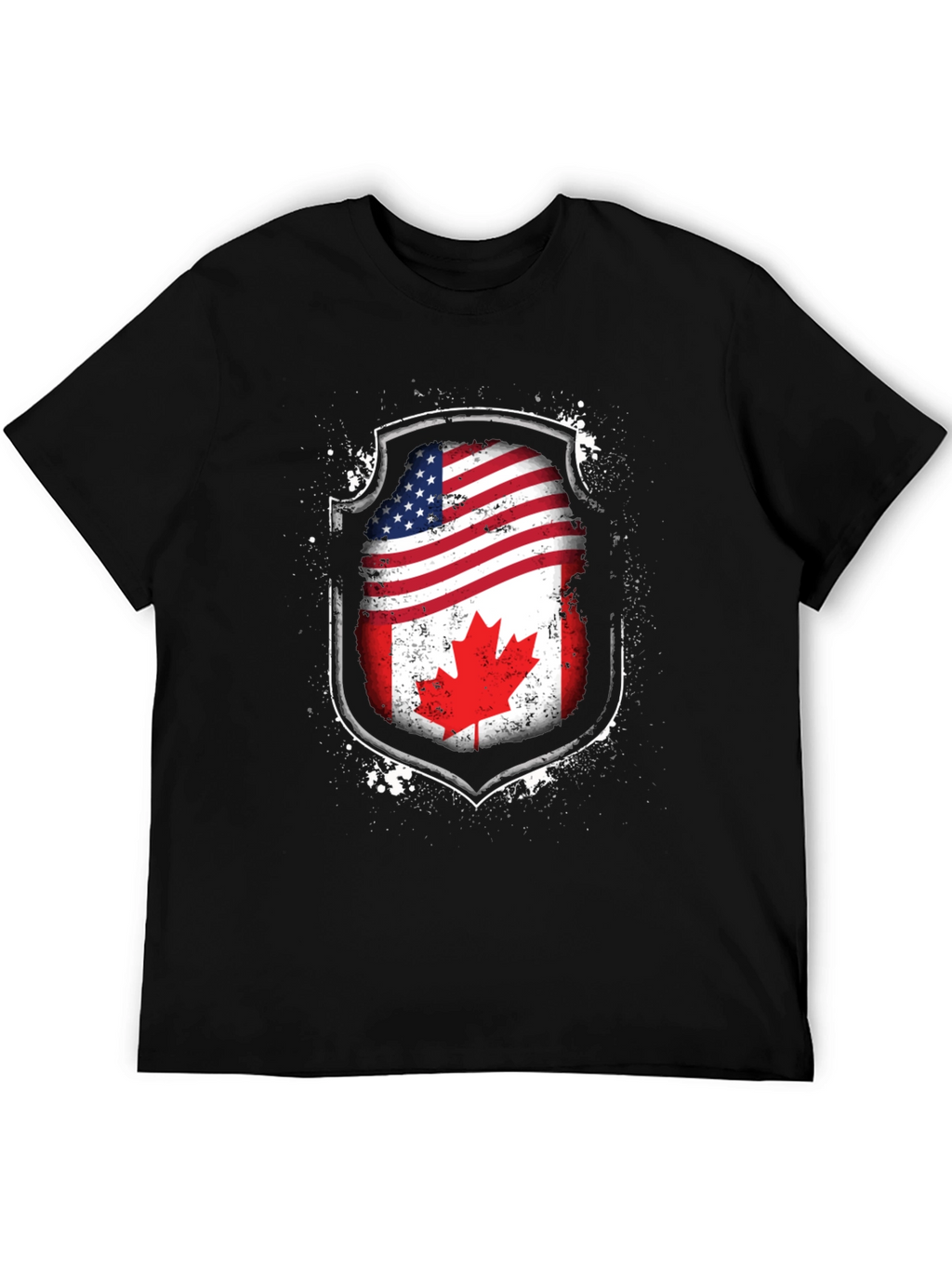 USA & Canada Flag Graphic T-Shirt - Patriotic Pride