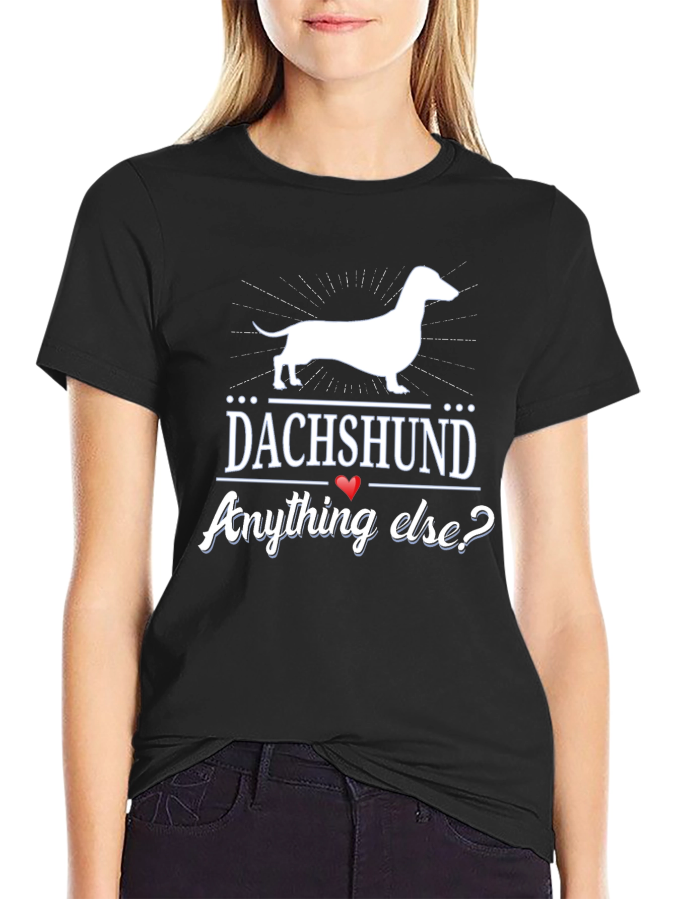 Dachshund Anything Else? Mens Black T-Shirt