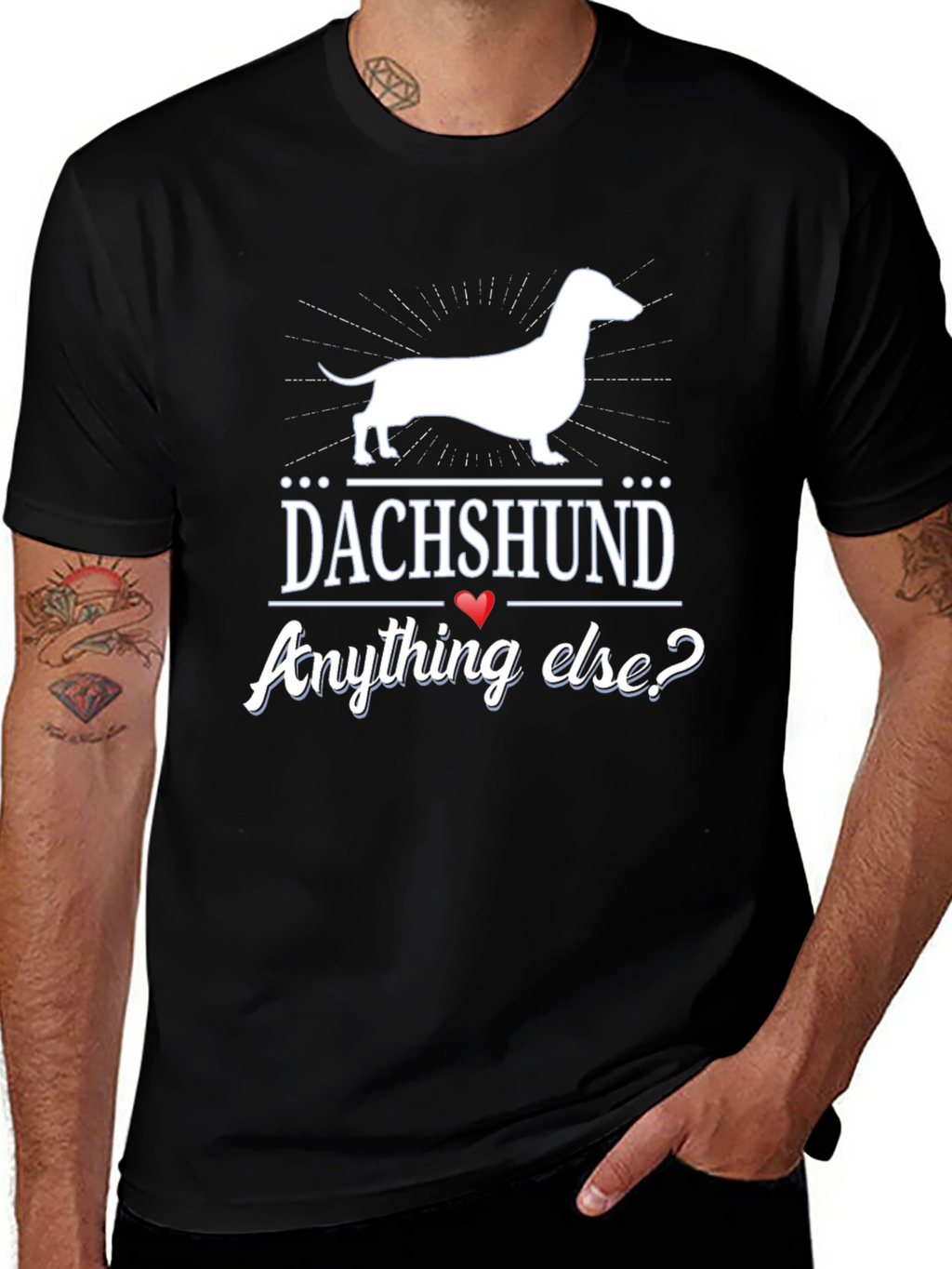 Dachshund Anything Else? Mens Black T-Shirt