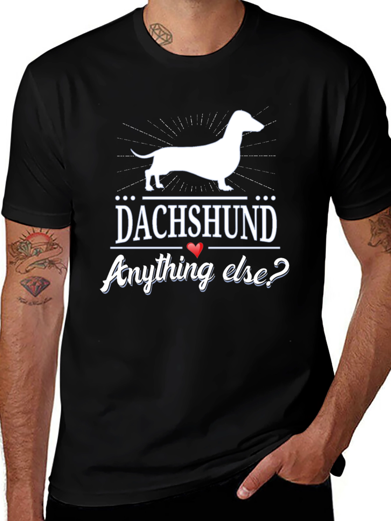 Dachshund Anything Else? Mens Black T-Shirt