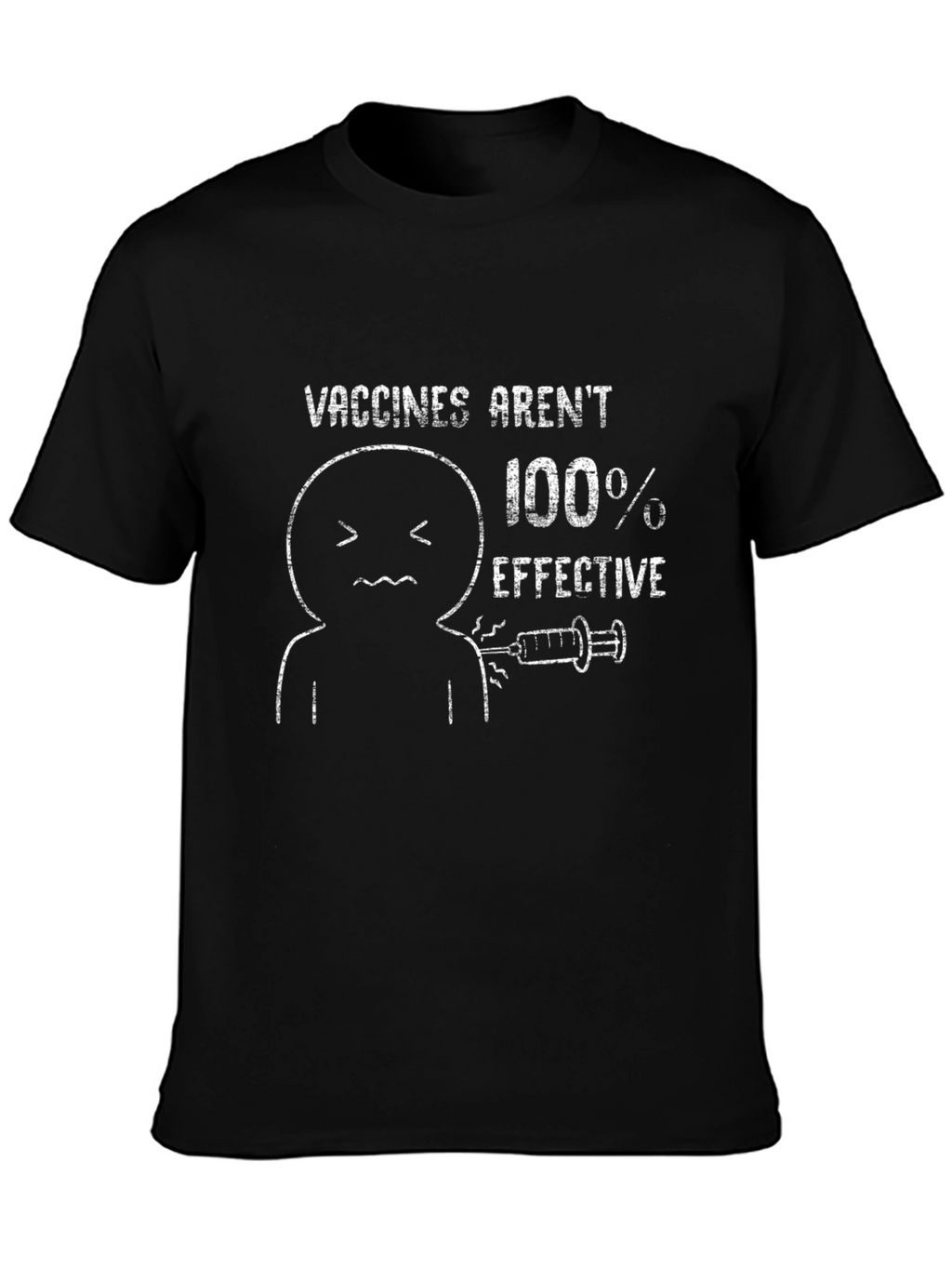 Vaccine Skeptic Graphic Tee - Not 100% Effective T-Shirt