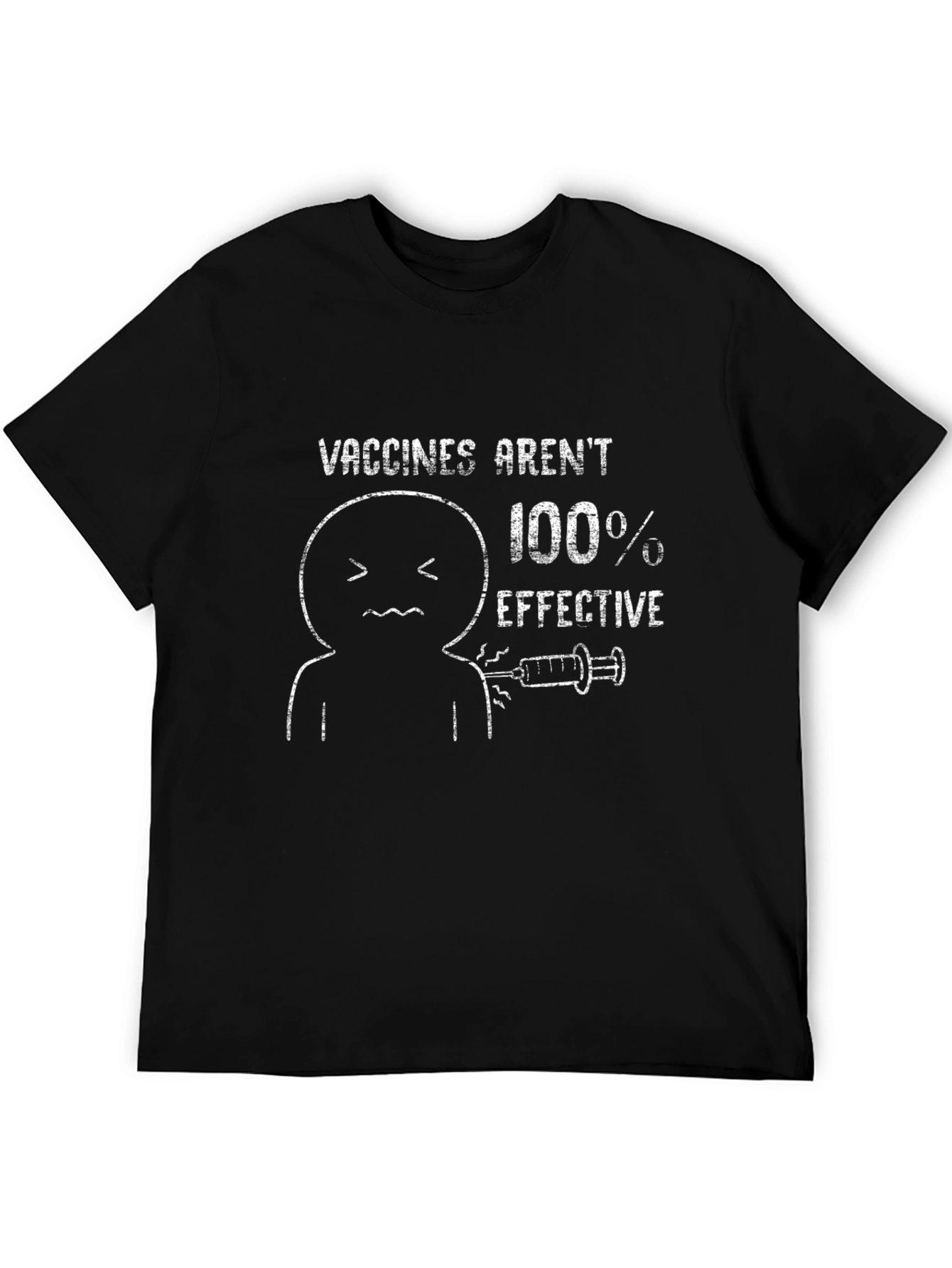 Vaccine Skeptic Graphic Tee - Not 100% Effective T-Shirt