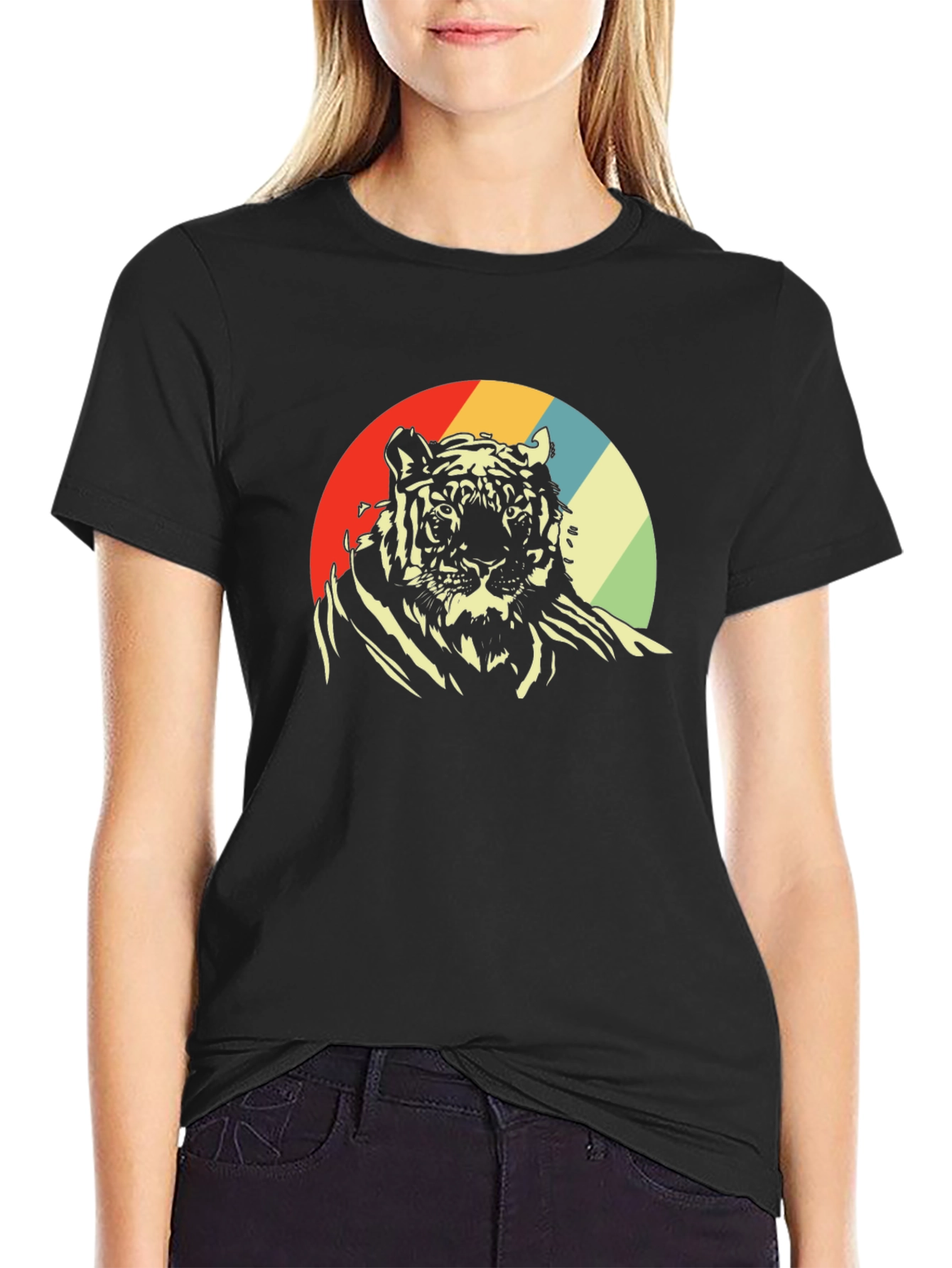Retro Tiger Graphic Tee - Vintage Style T-Shirt