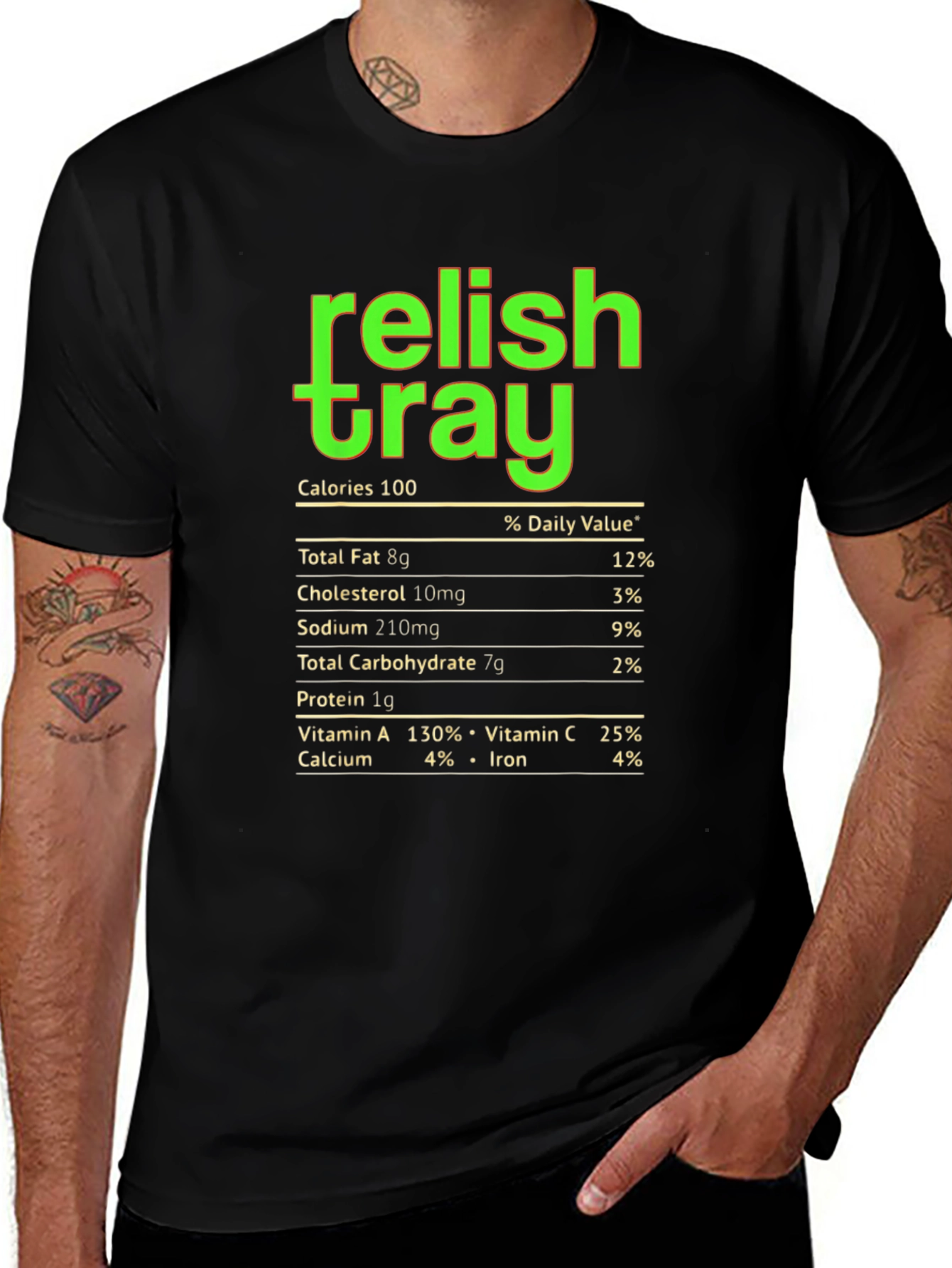 Relish Tray Nutrition Facts Graphic Tee