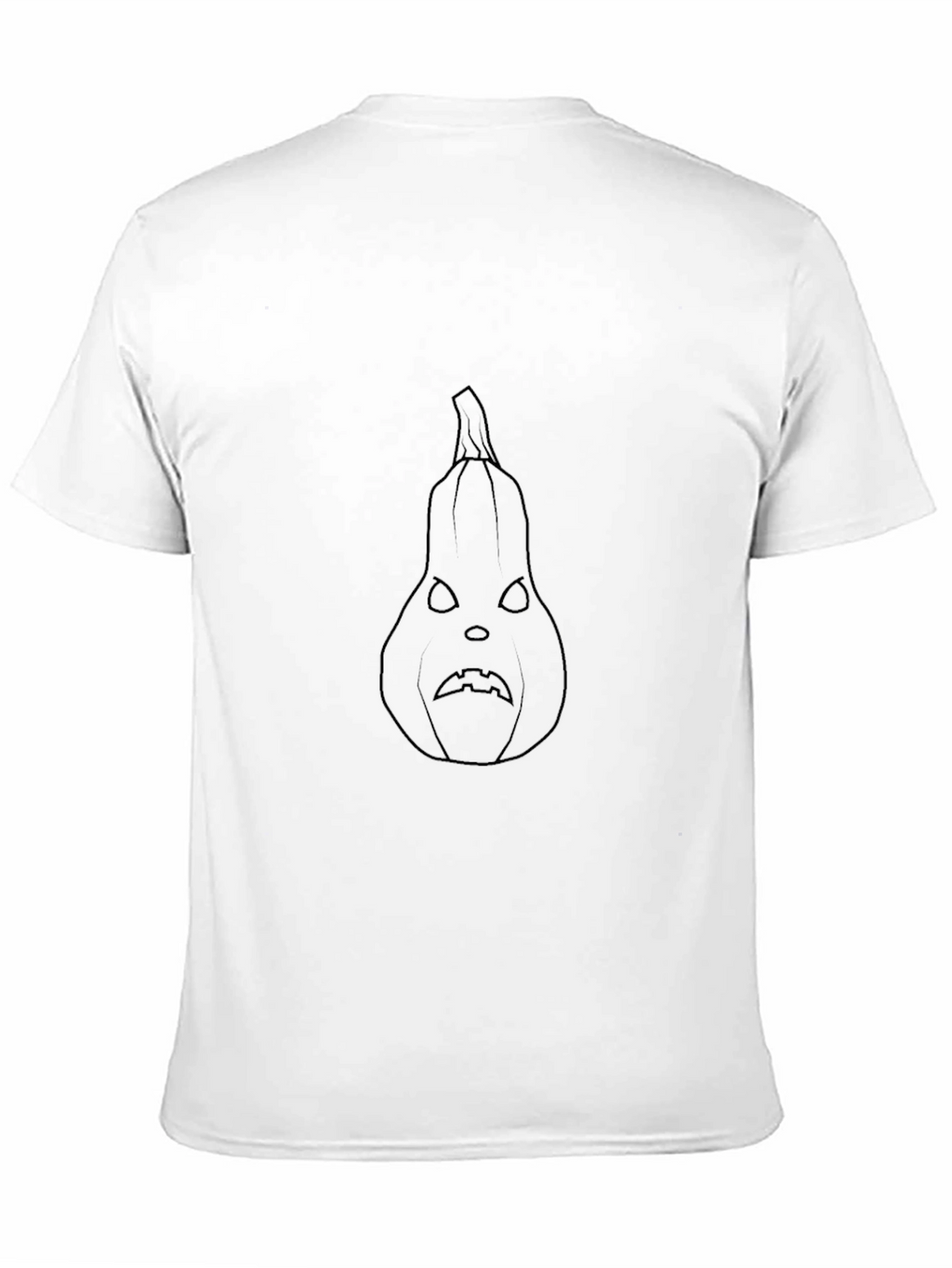 Pumpkin Face Outline Black T-Shirt