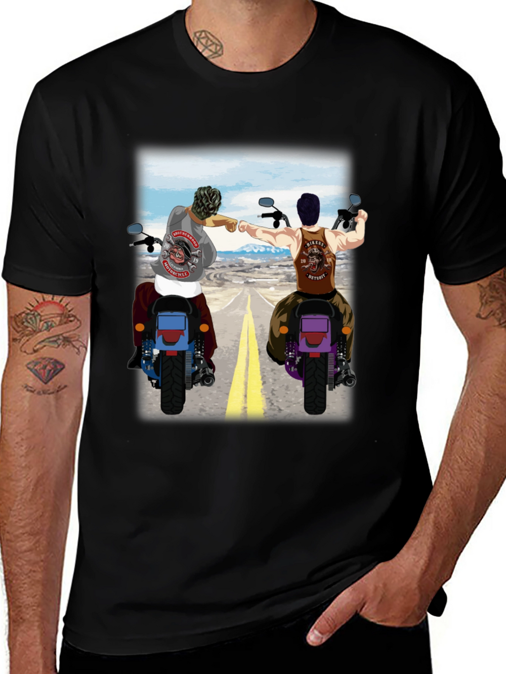 Bikers Brotherhood T-Shirt Motorcycle Club Tee