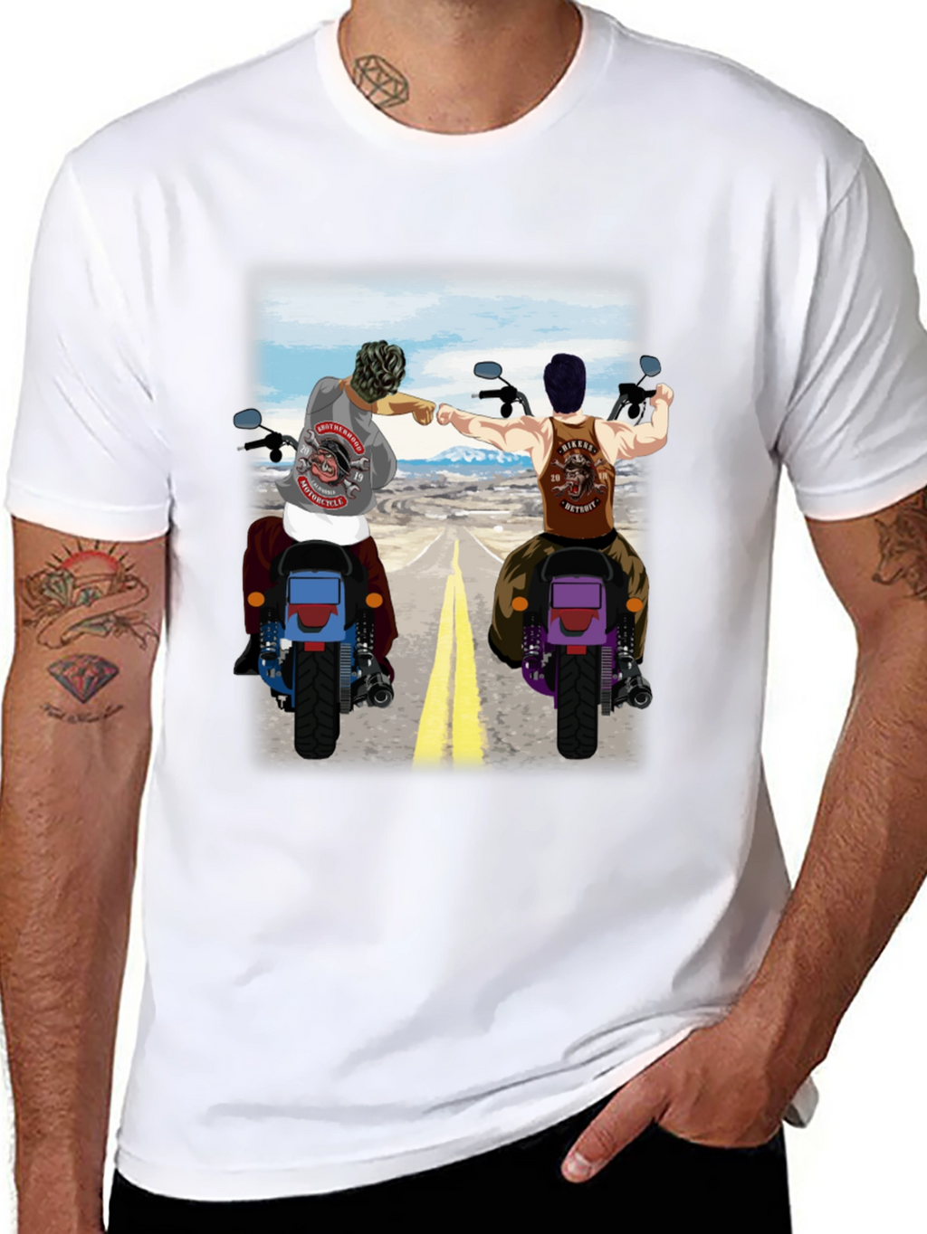 Bikers Brotherhood T-Shirt Motorcycle Club Tee