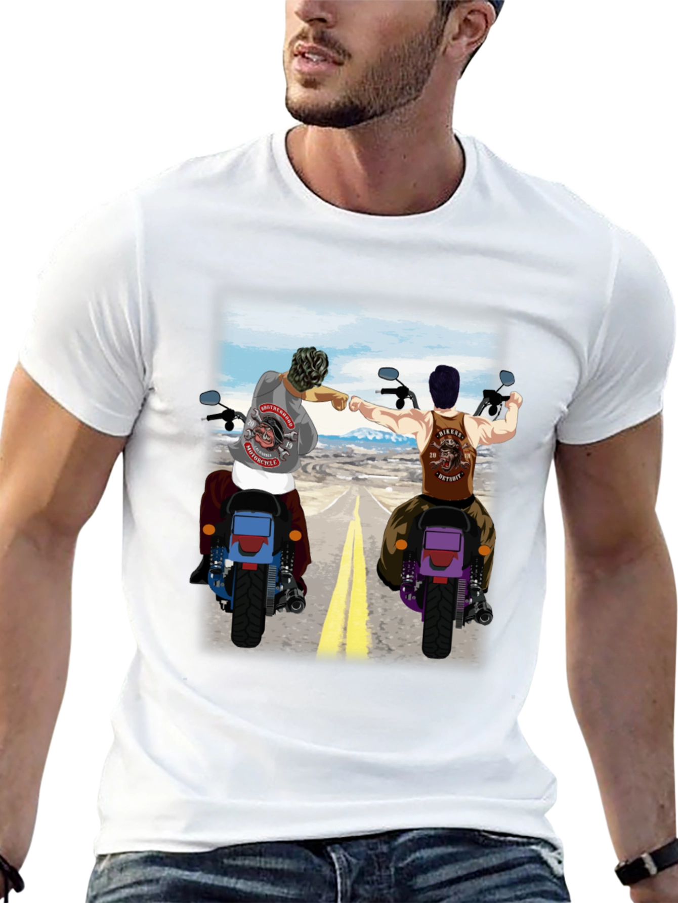 Bikers Brotherhood T-Shirt Motorcycle Club Tee