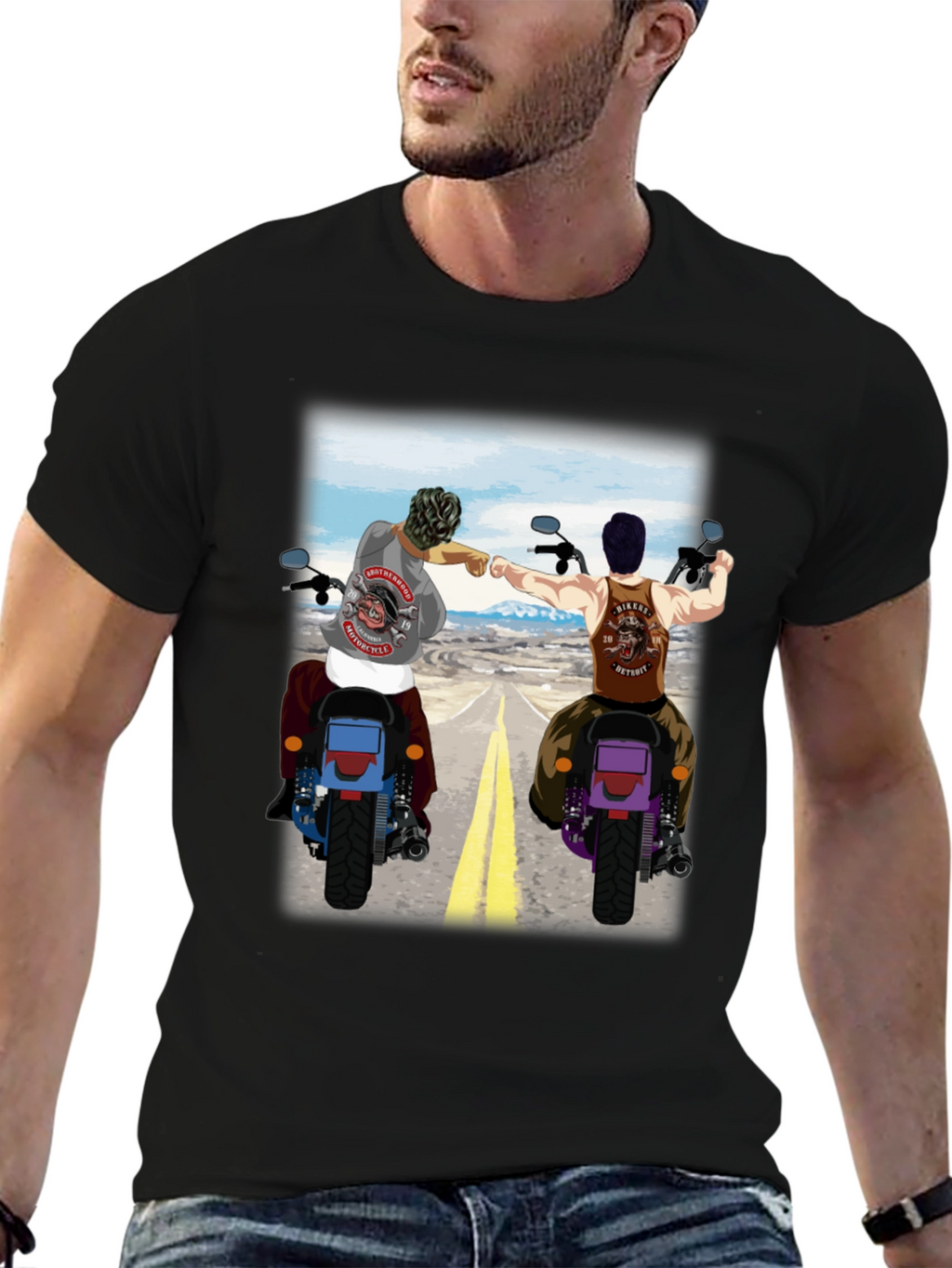 Bikers Brotherhood T-Shirt Motorcycle Club Tee