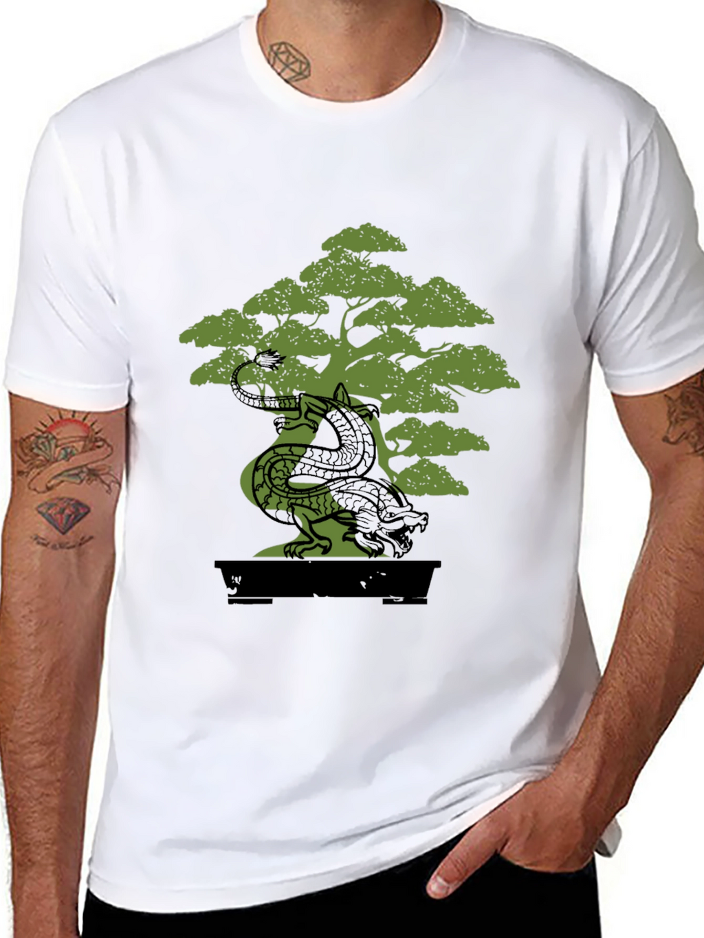 Dragon Bonsai Graphic Tee - Unique Design