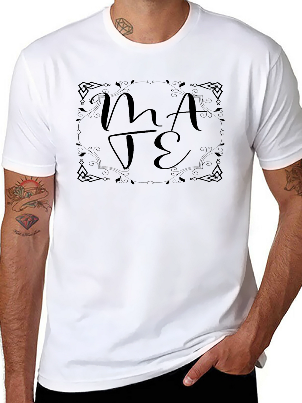 Mate Celtic Lettered Graphic Tee - Black