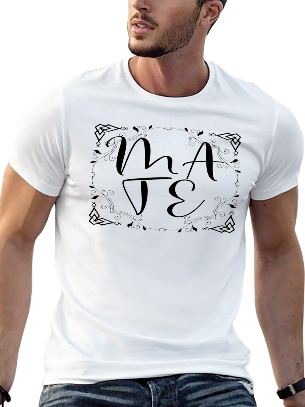 Mate Celtic Lettered Graphic Tee - Black