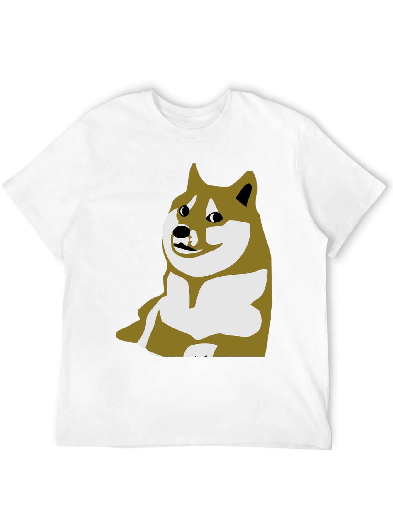 Doge Meme Graphic Tee - Black Crew Neck T-Shirt