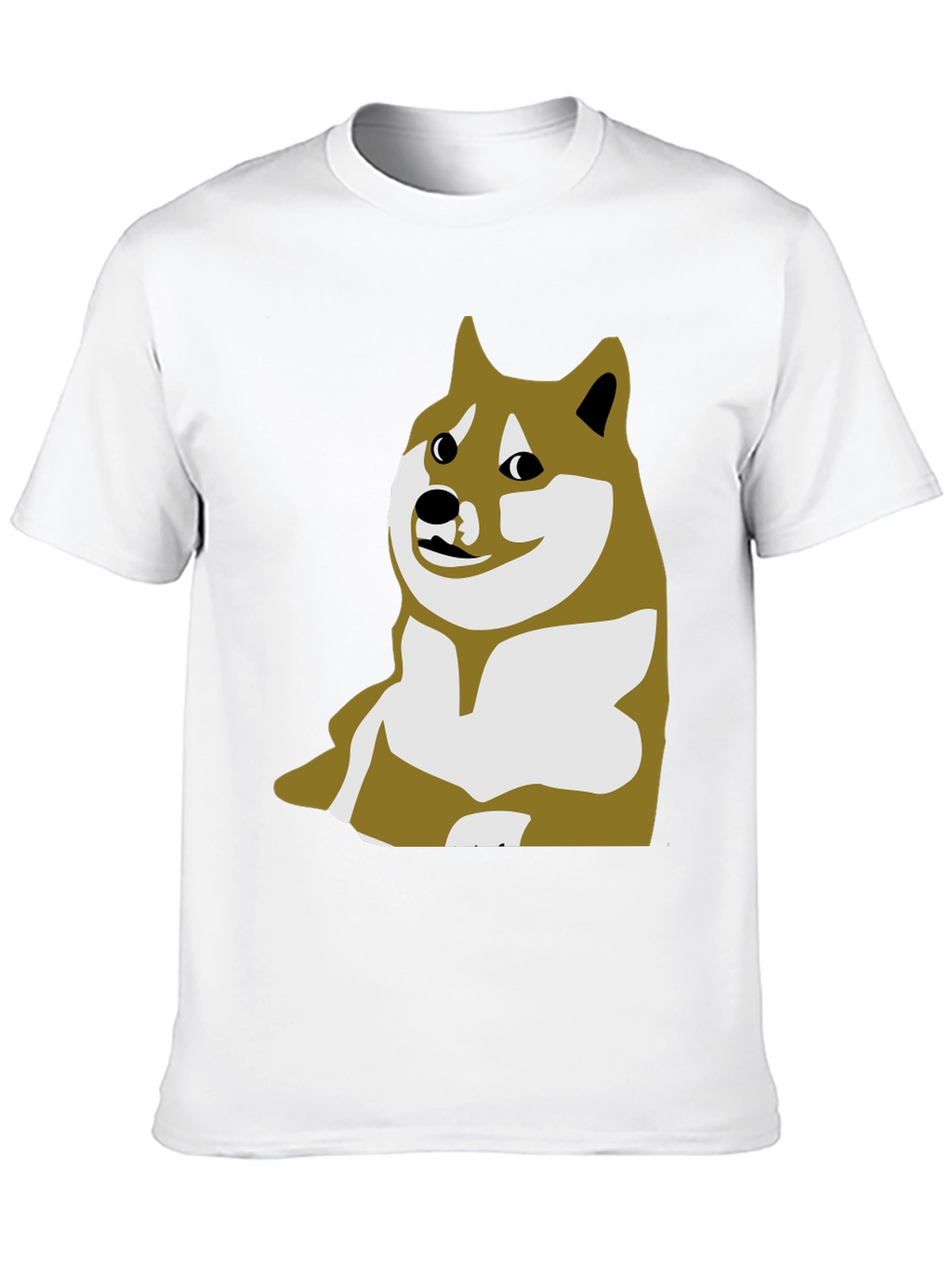Doge Meme Graphic Tee - Black Crew Neck T-Shirt