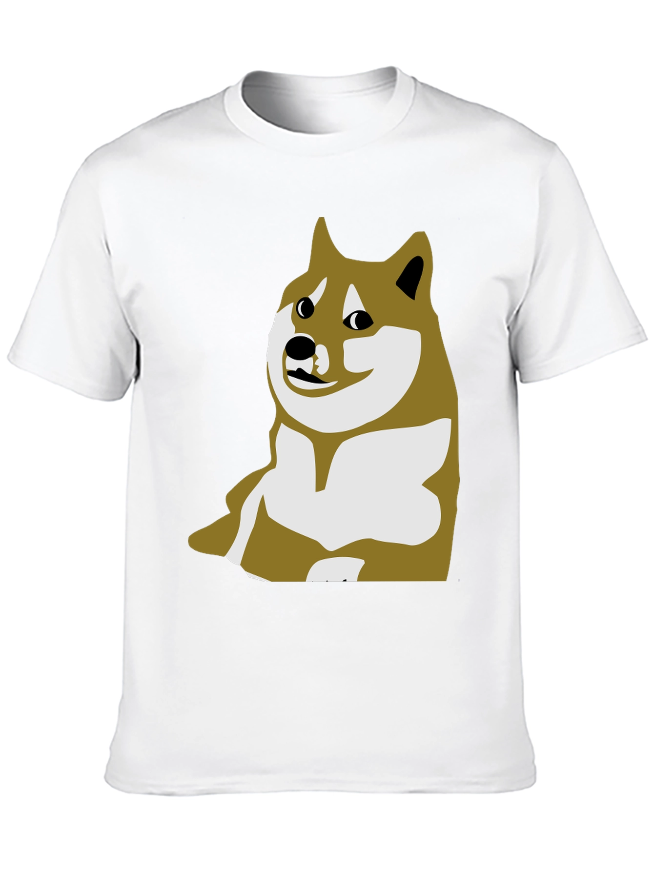 Doge Meme Graphic Tee - Black Crew Neck T-Shirt