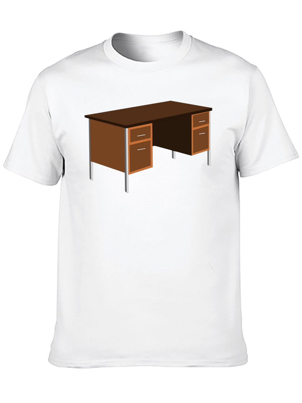 Office Desk Graphic T-Shirt - Black