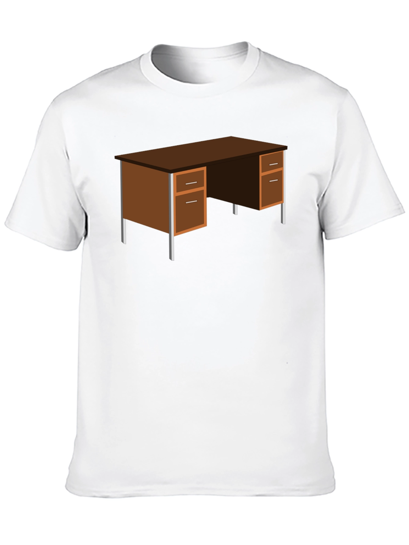 Office Desk Graphic T-Shirt - Black