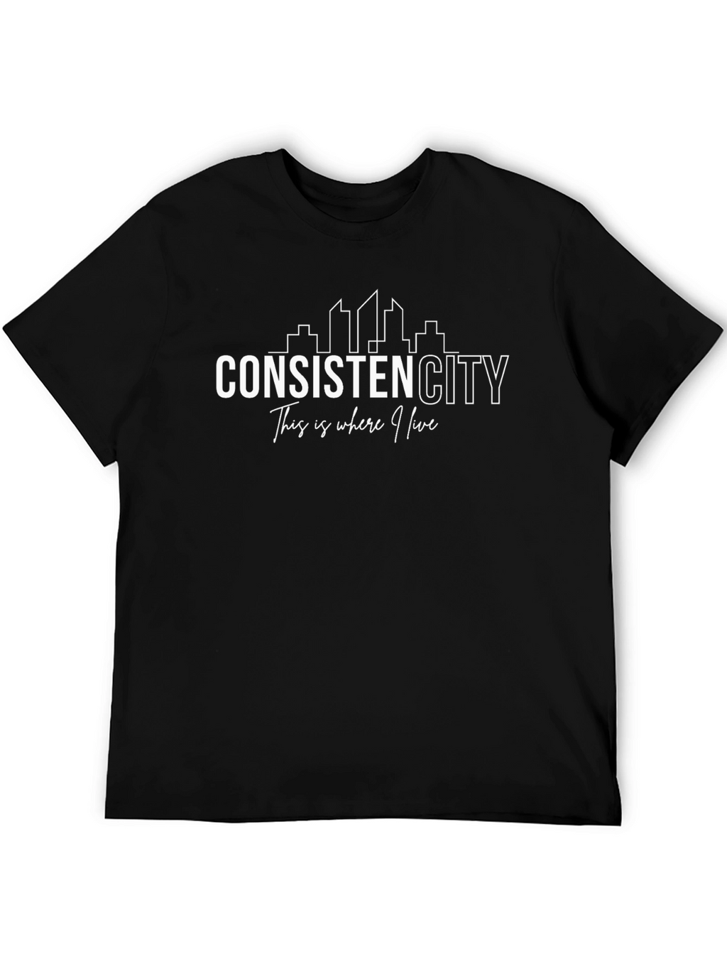 Consistent City Black Graphic Tee