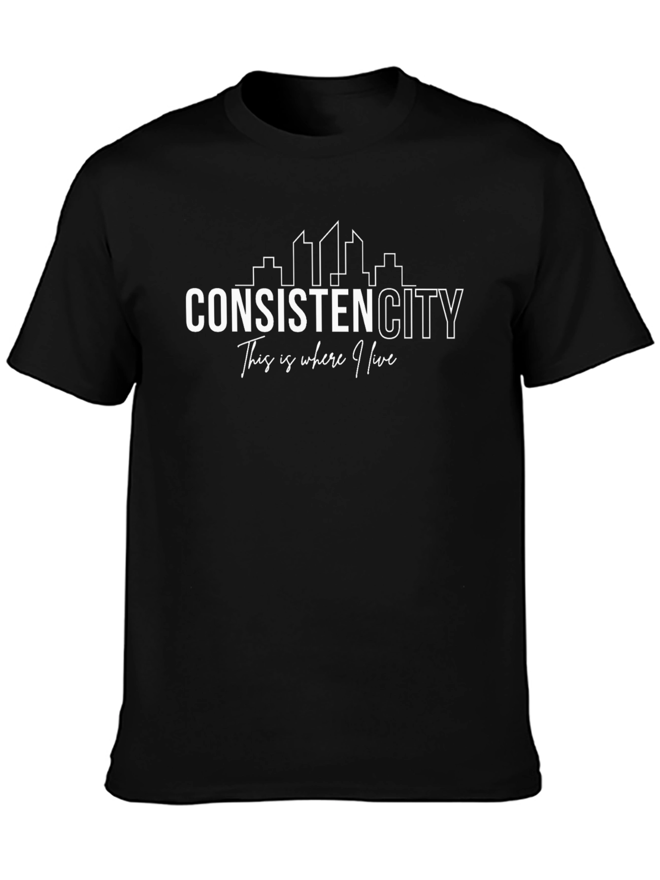 Consistent City Black Graphic Tee