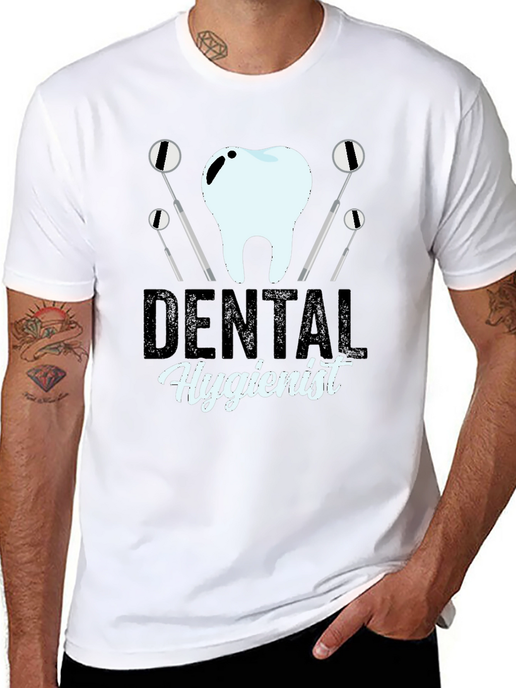 Dental Hygienist T-Shirt - Black Graphic Tee