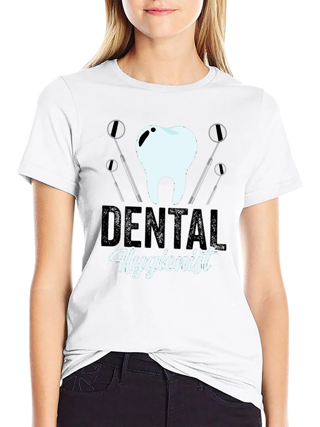 Dental Hygienist T-Shirt - Black Graphic Tee