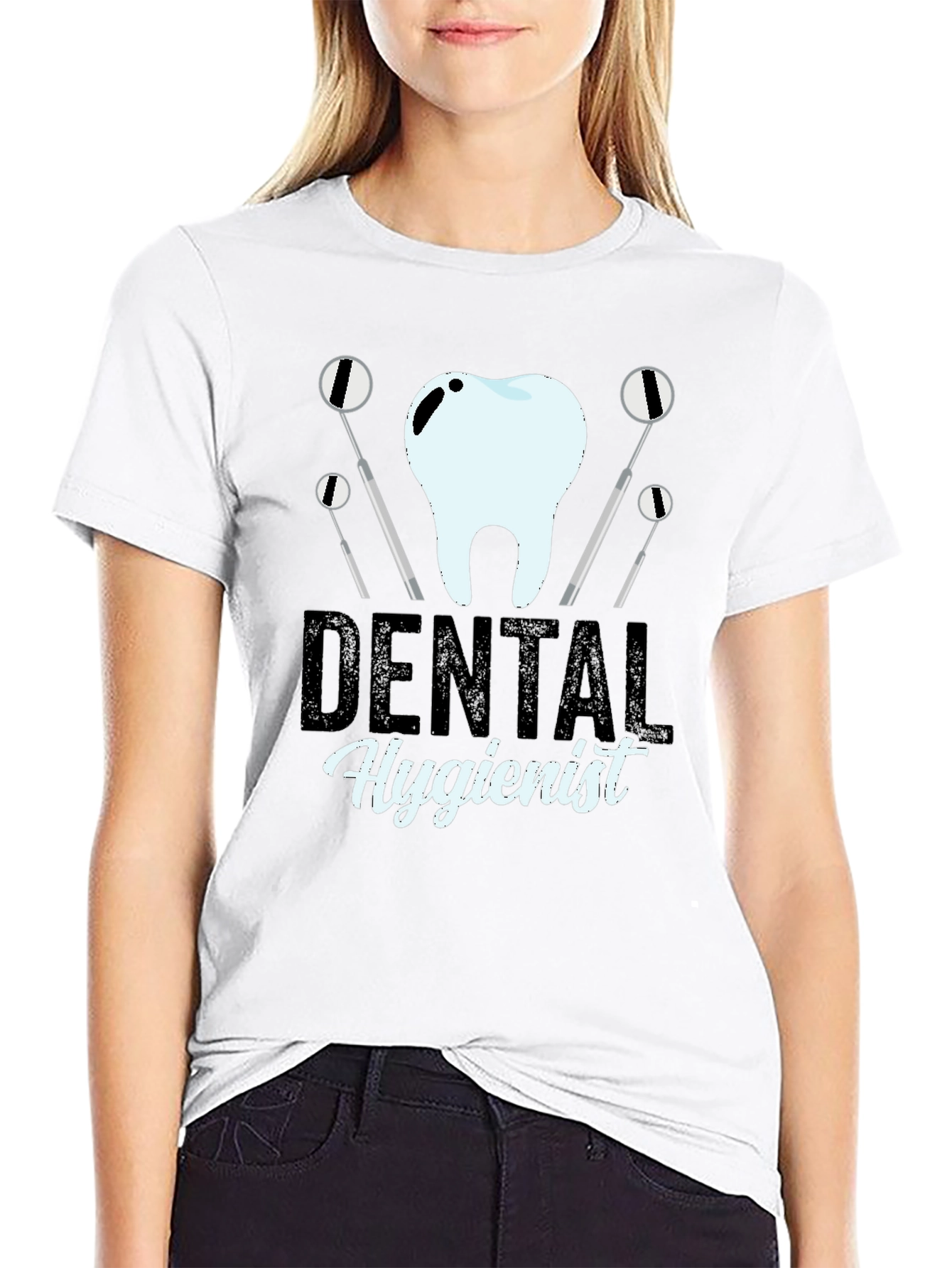 Dental Hygienist T-Shirt - Black Graphic Tee